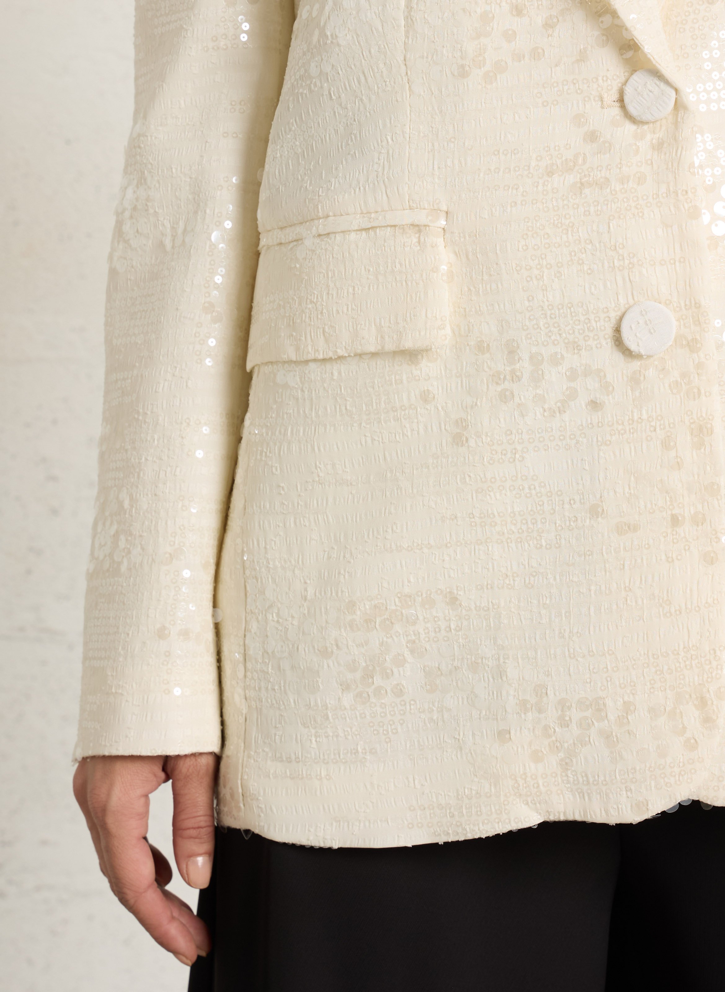 Sequined suit jacket IMPERIAL White