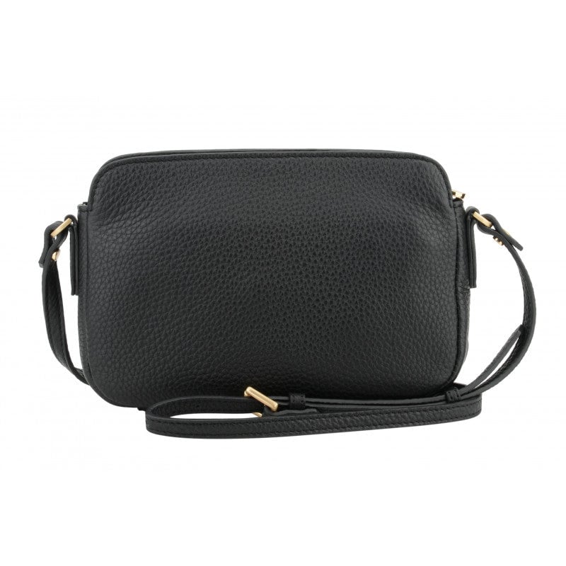 Crossbody bag in cowhide leather BlackPOURCHET