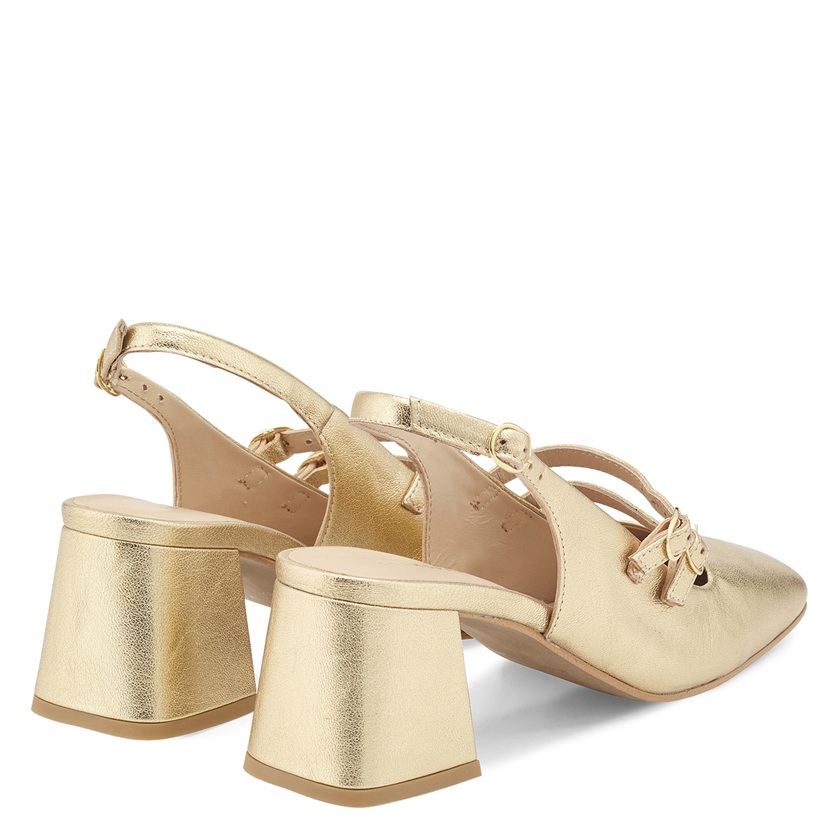 Escarpins en cuir métallisé COSMOPARIS Doré