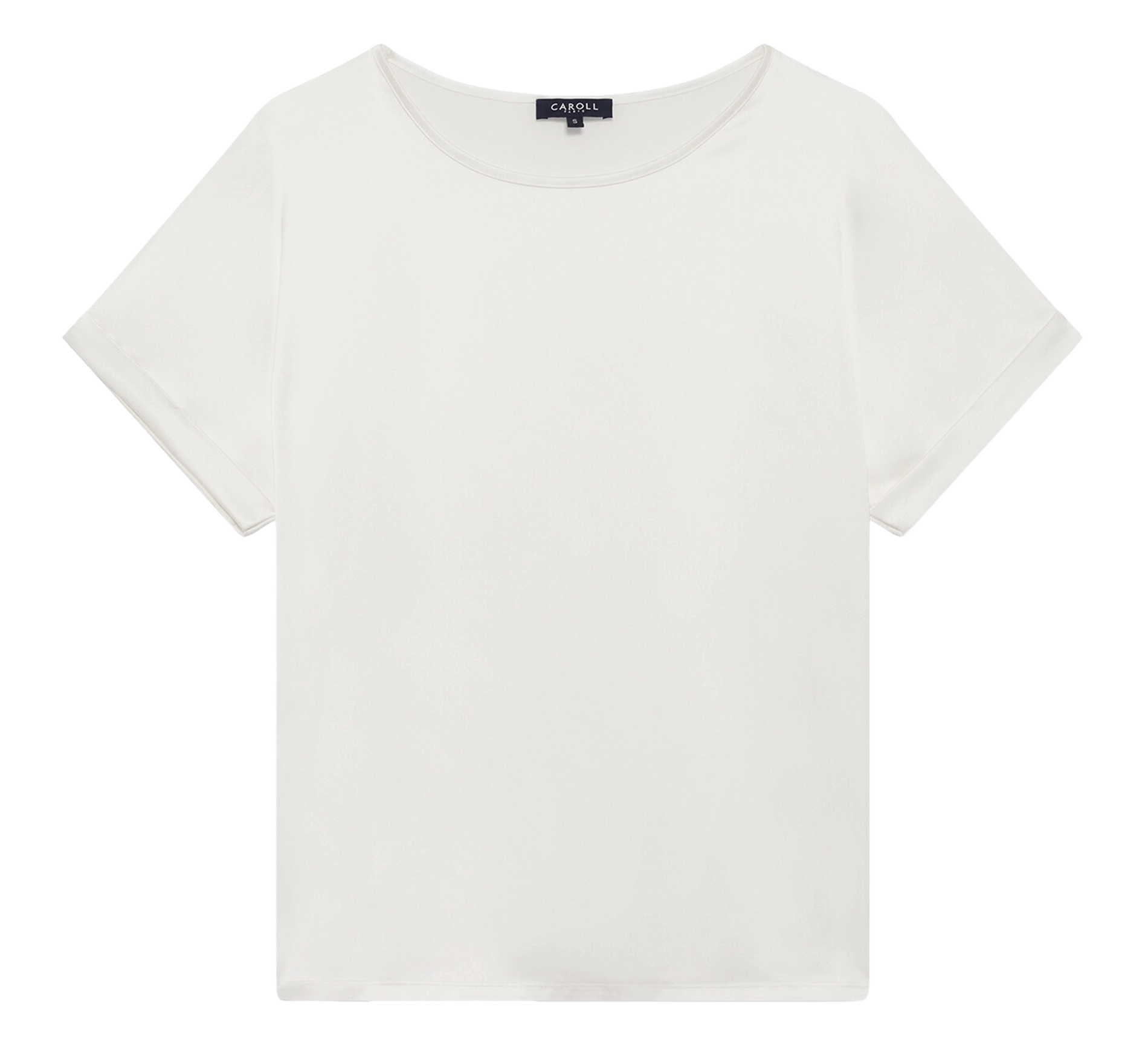 Tee-shirt fluide en satin CAROLL Beige