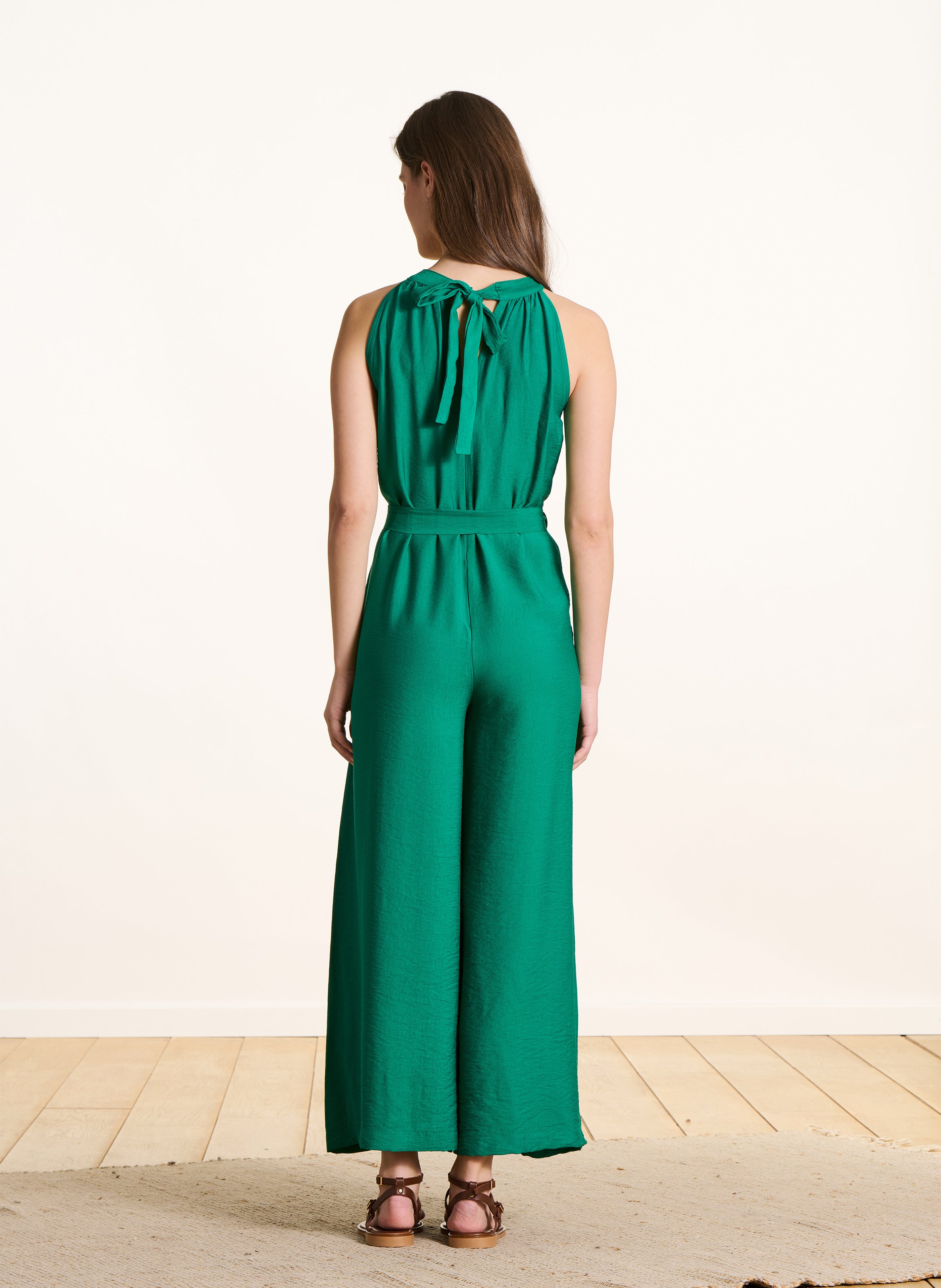 Combinaison pantalon longue fluide  LA FEE MARABOUTEE Vert