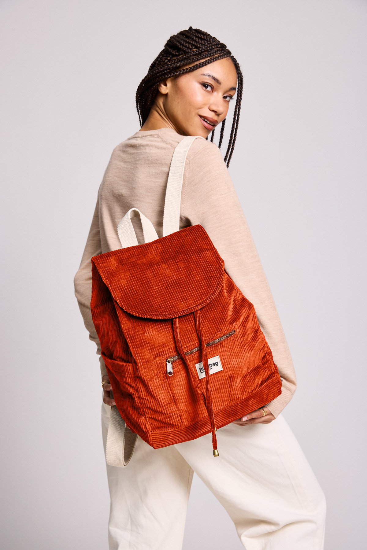 Cotton backpack HINDBAG Orange