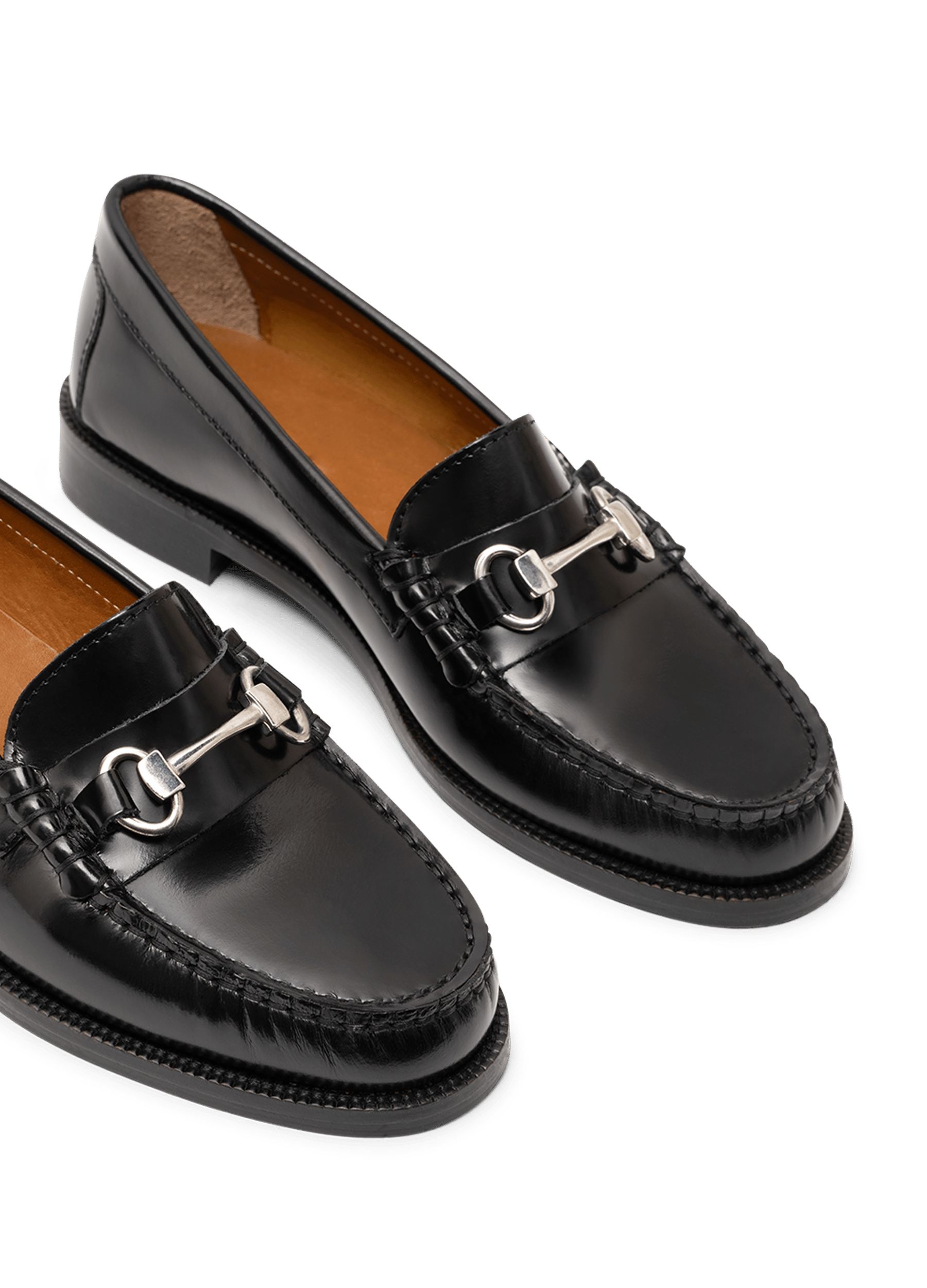 Black brushed leather moccasins PARALLELE PARIS Black
