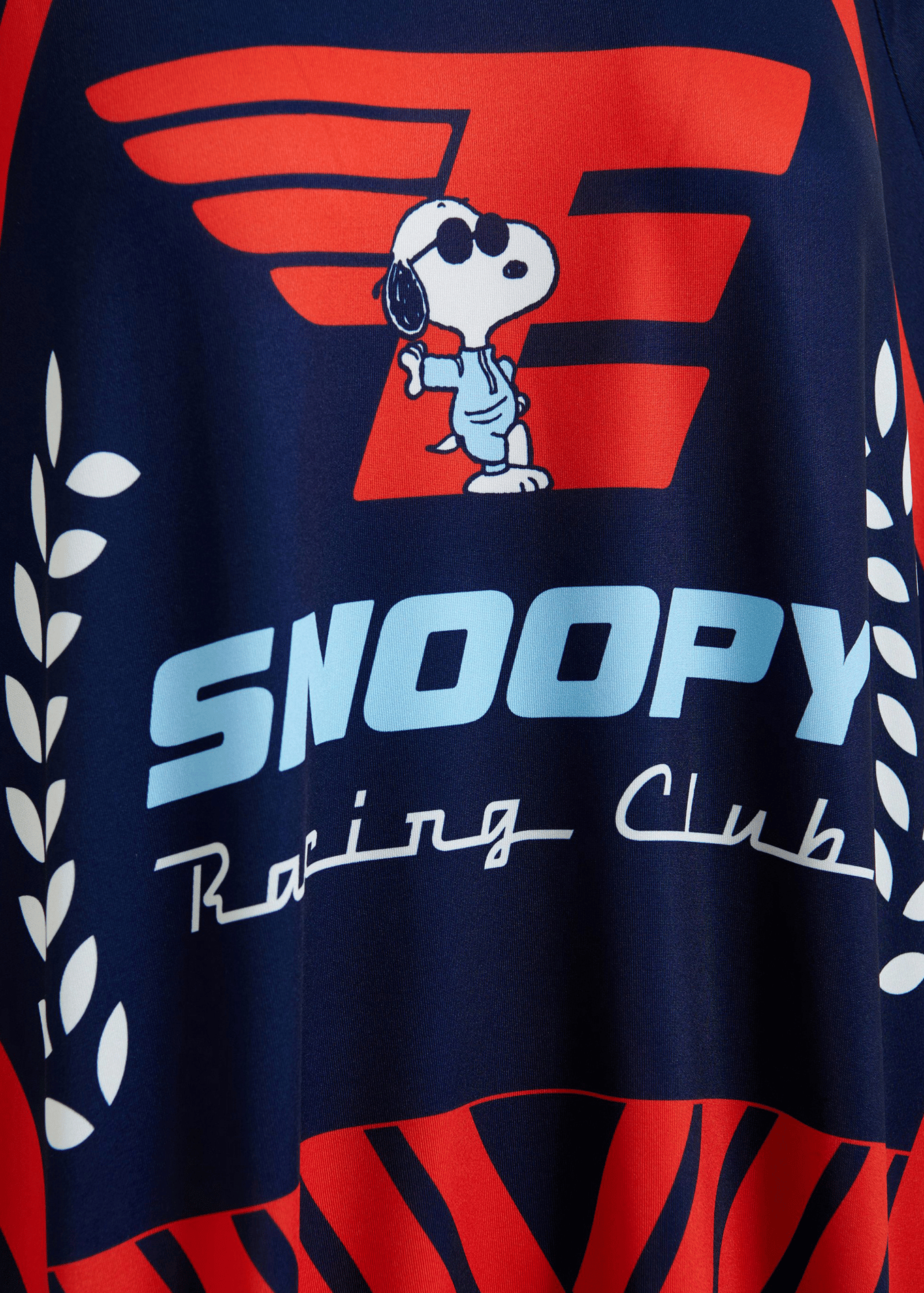 Kurzes Oversize-Kleid mit Print ESSENTIEL ANTWERP Blau