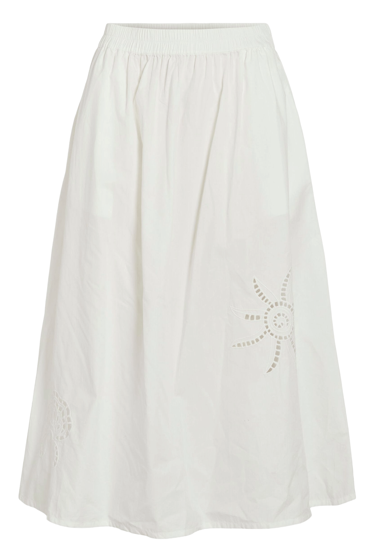 Wijd uitlopende lange rok met uitsnijddetail VILA Wit