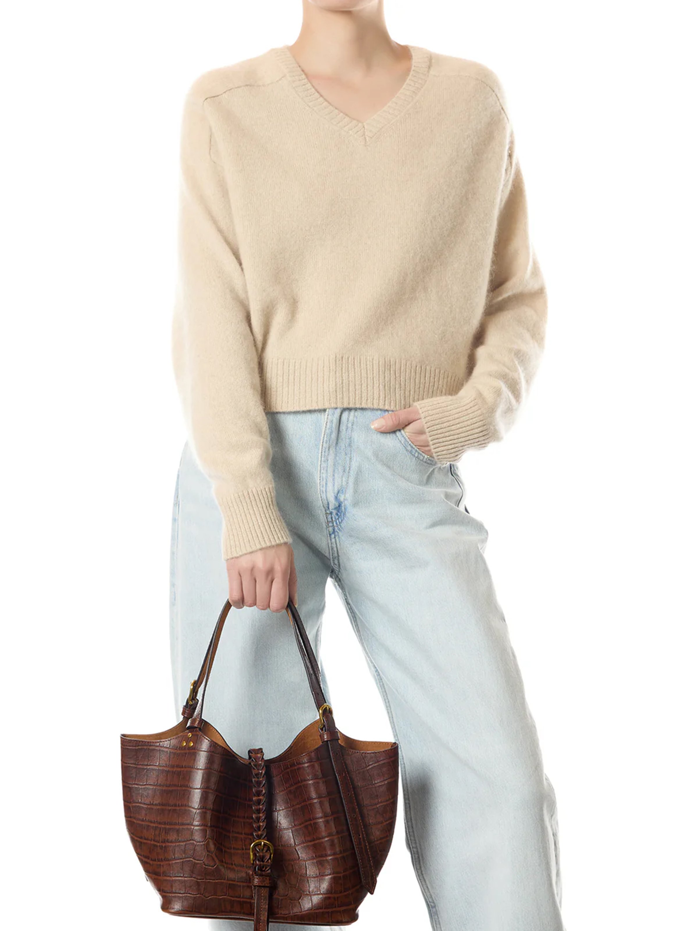 Shopper aus Leder JEROME DREYFUSS Braun