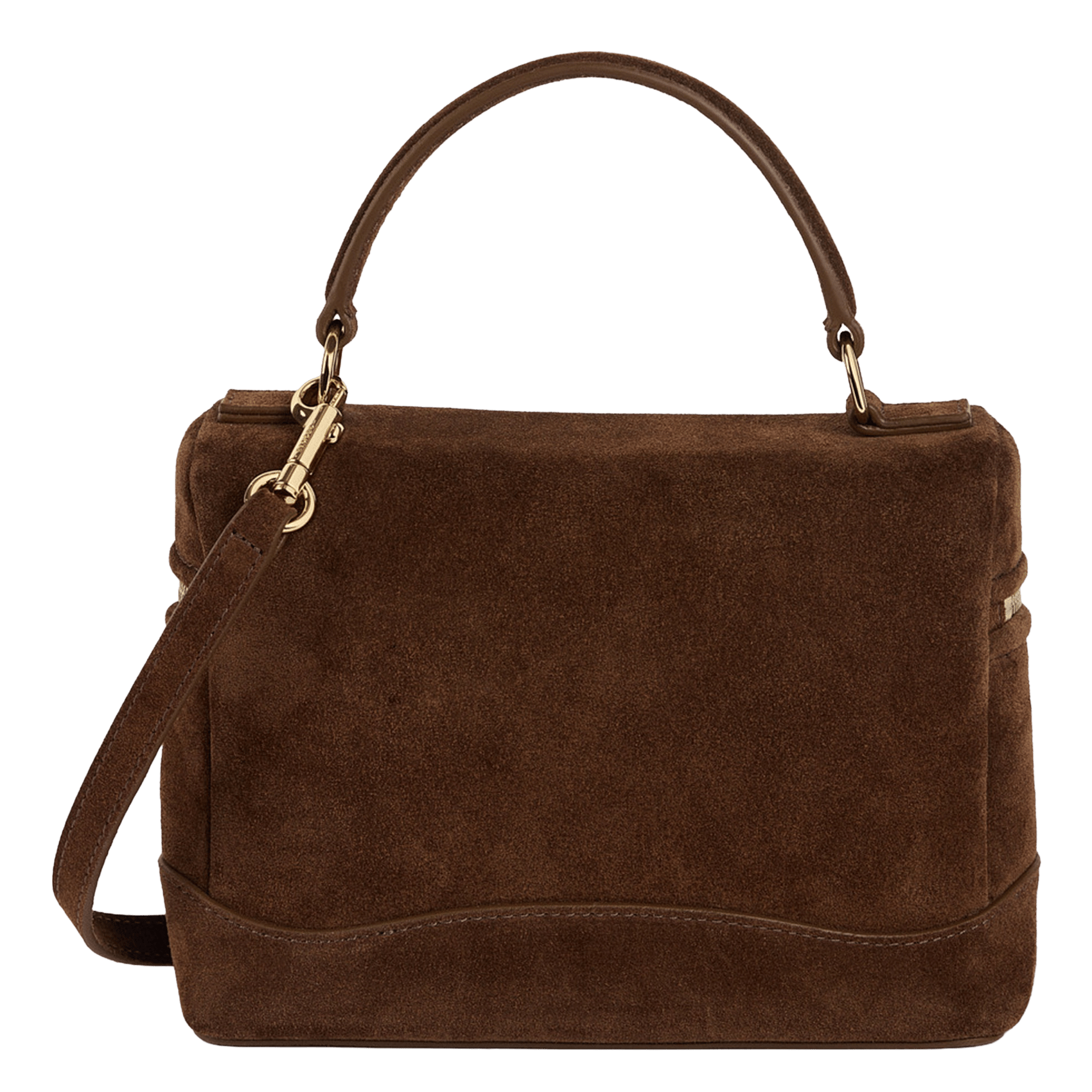 Leather shoulder bag SANDRO Brown