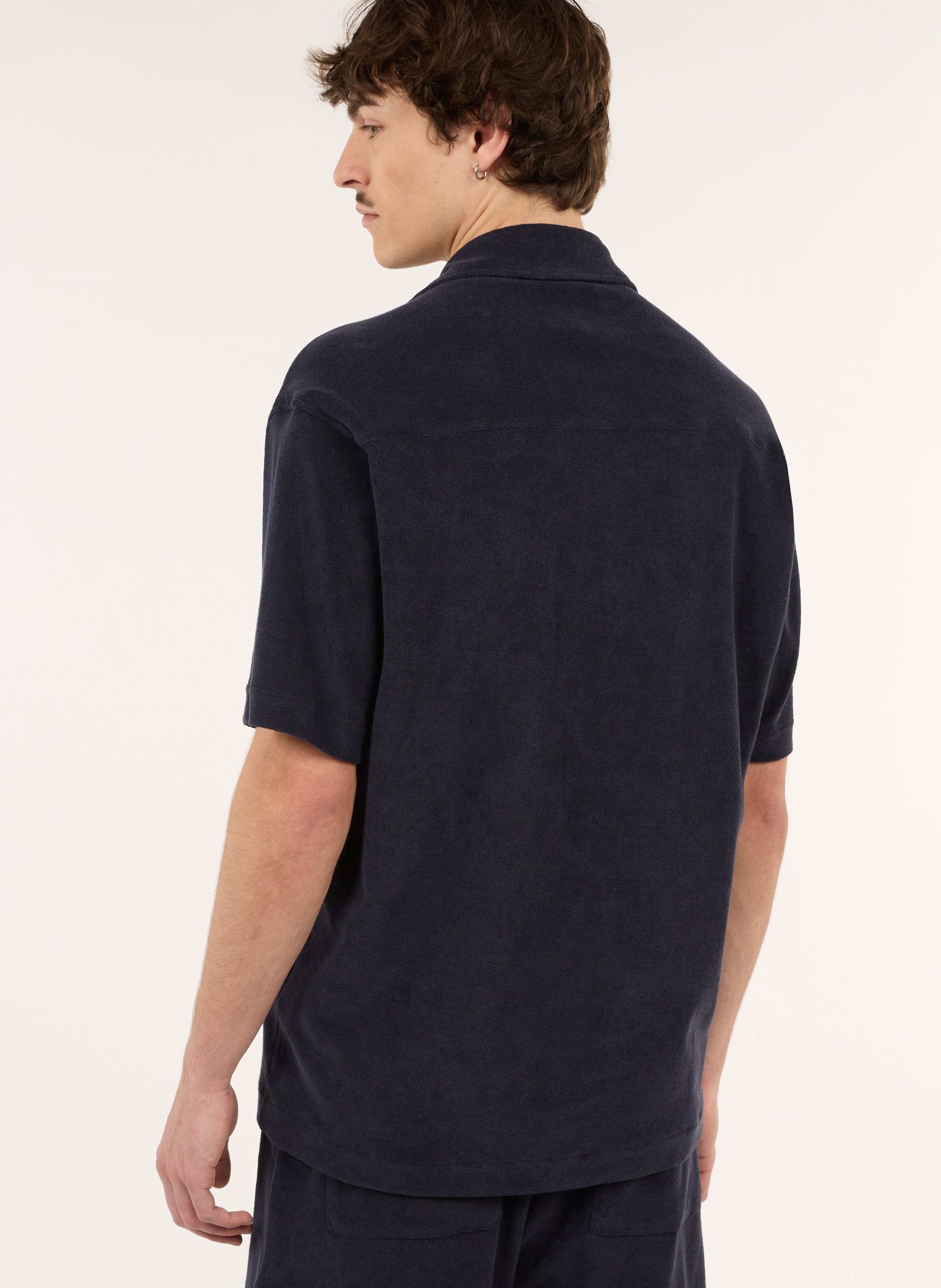 Katoenen blouse met klassieke kraag SAISON 1865 Blauw