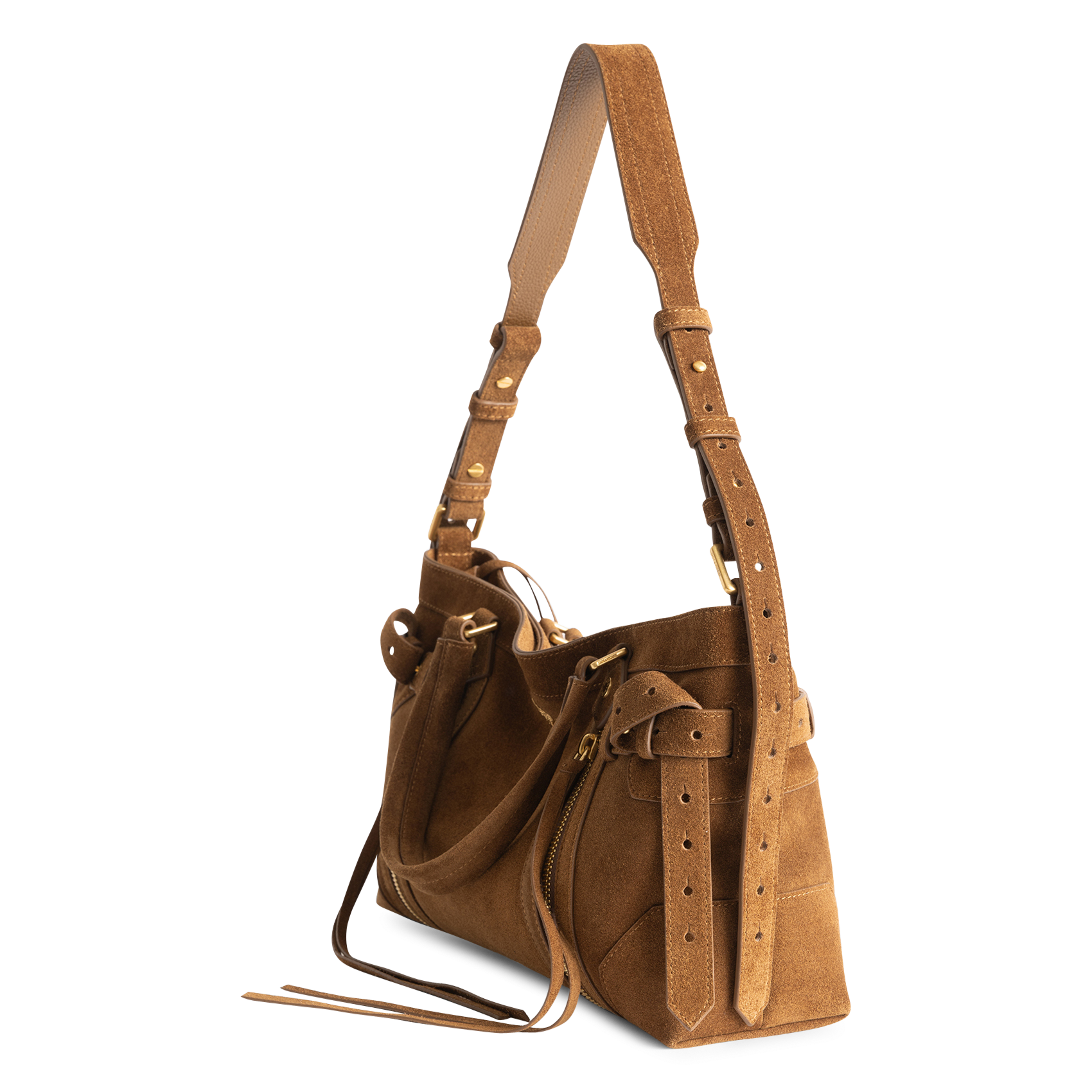 Sac bandoulière en cuir suédé  ZADIG&VOLTAIRE Marron