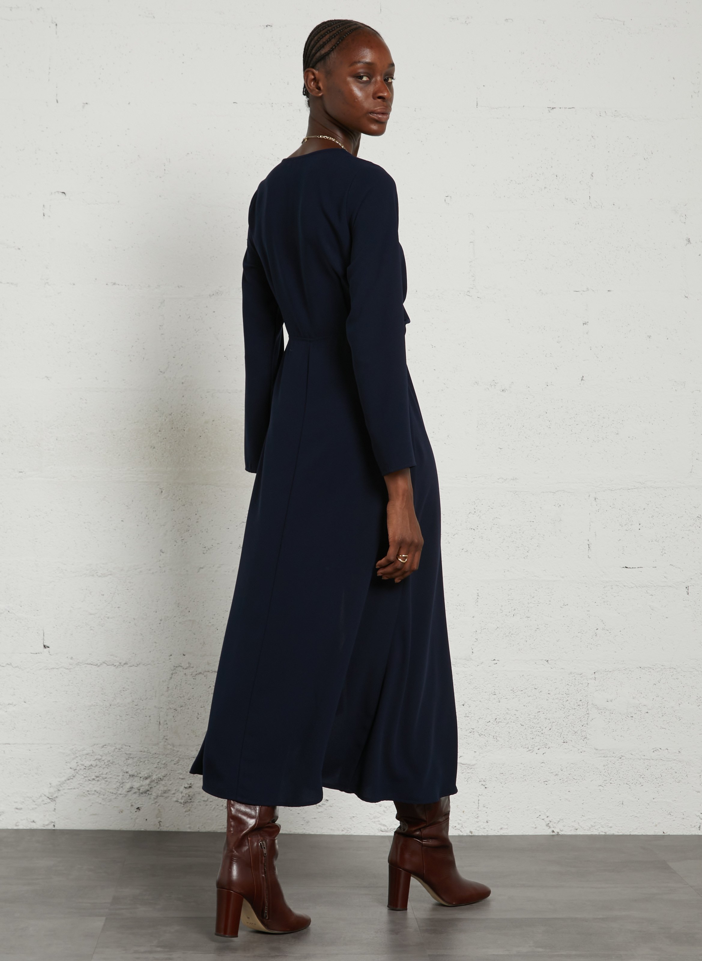 Robe asymétrique midi unie LA PETITE ETOILE Bleu