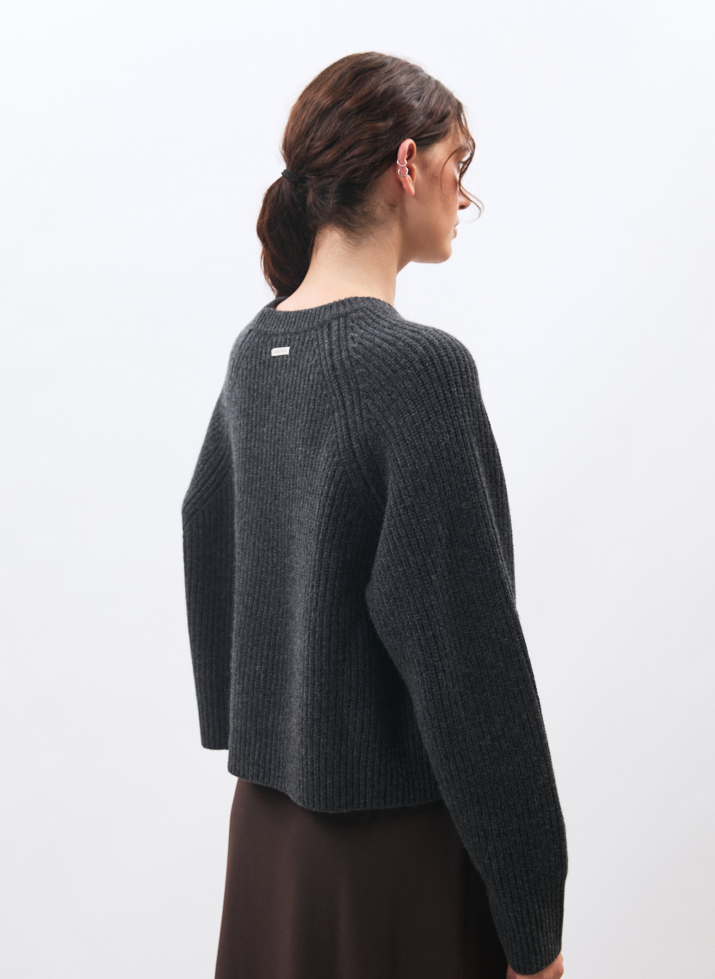 Oversized, wollen trui HUMILITY Grijs