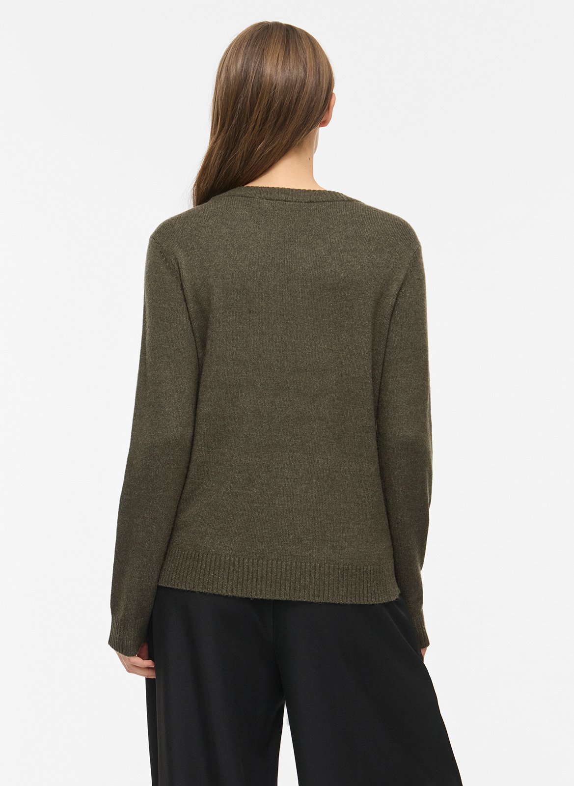 Round-neck sweater VILA Khaki