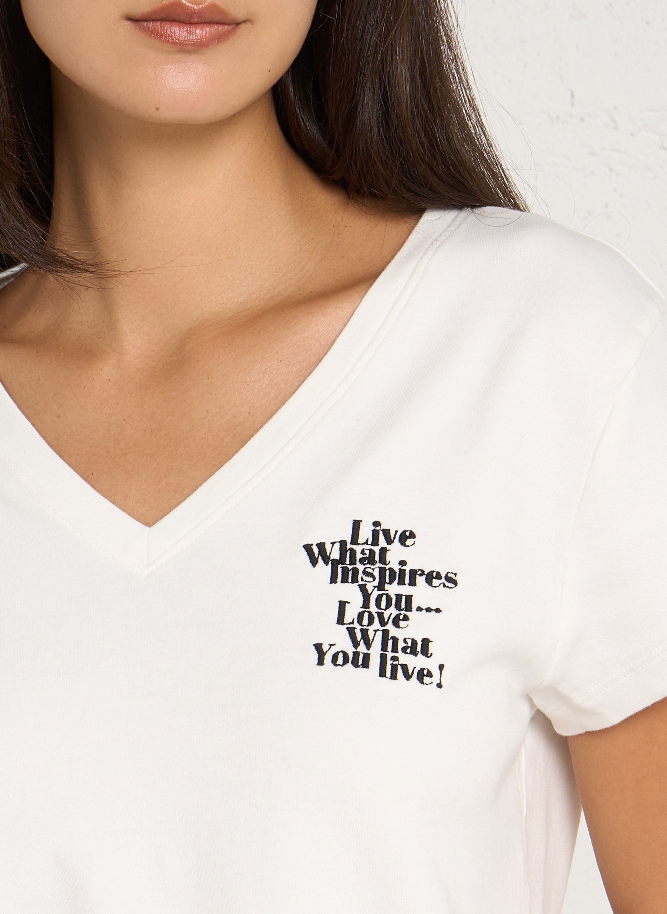 Mottled T-shirt IKKS White