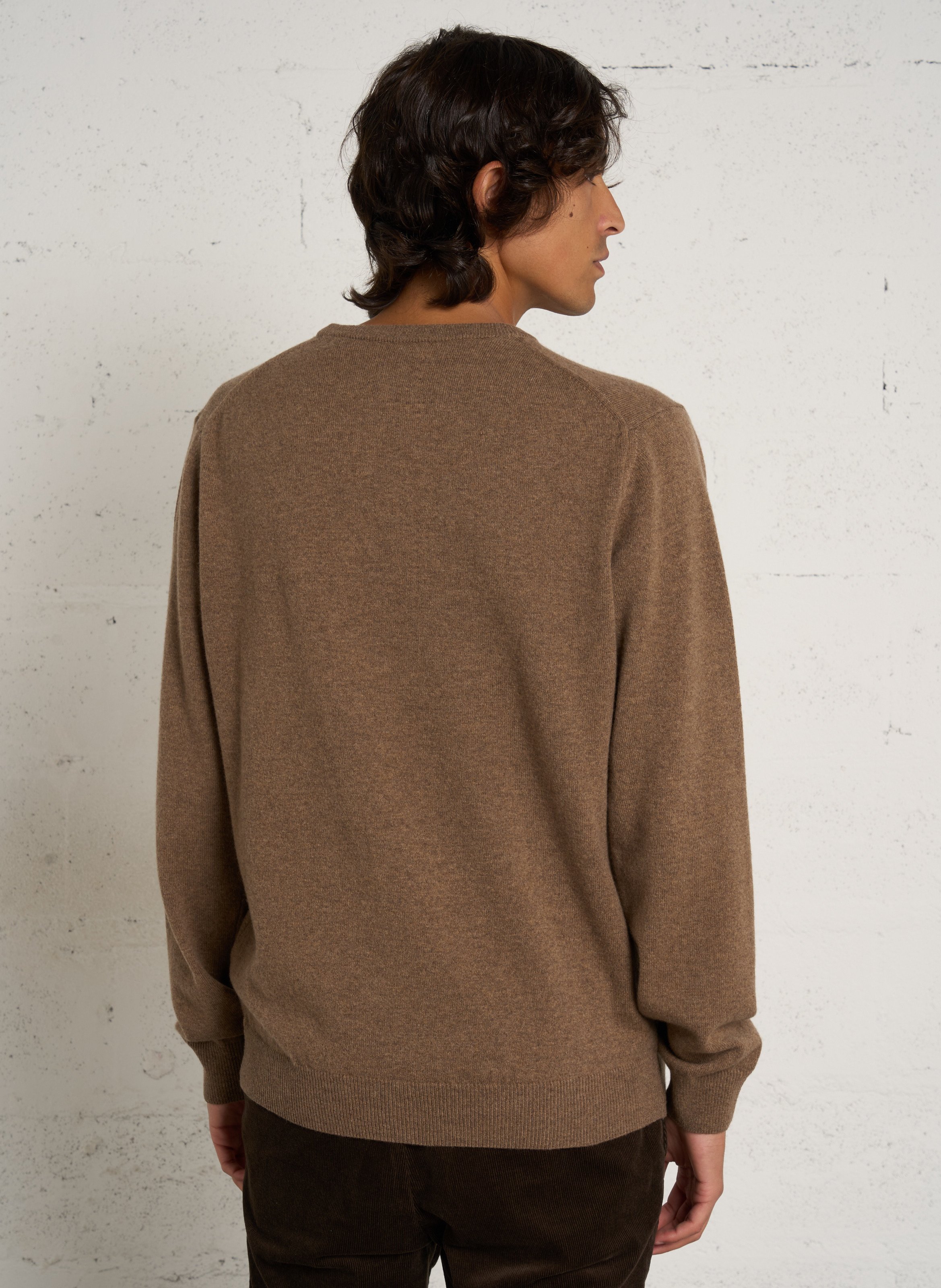 Pull col rond en laine GANT Marron