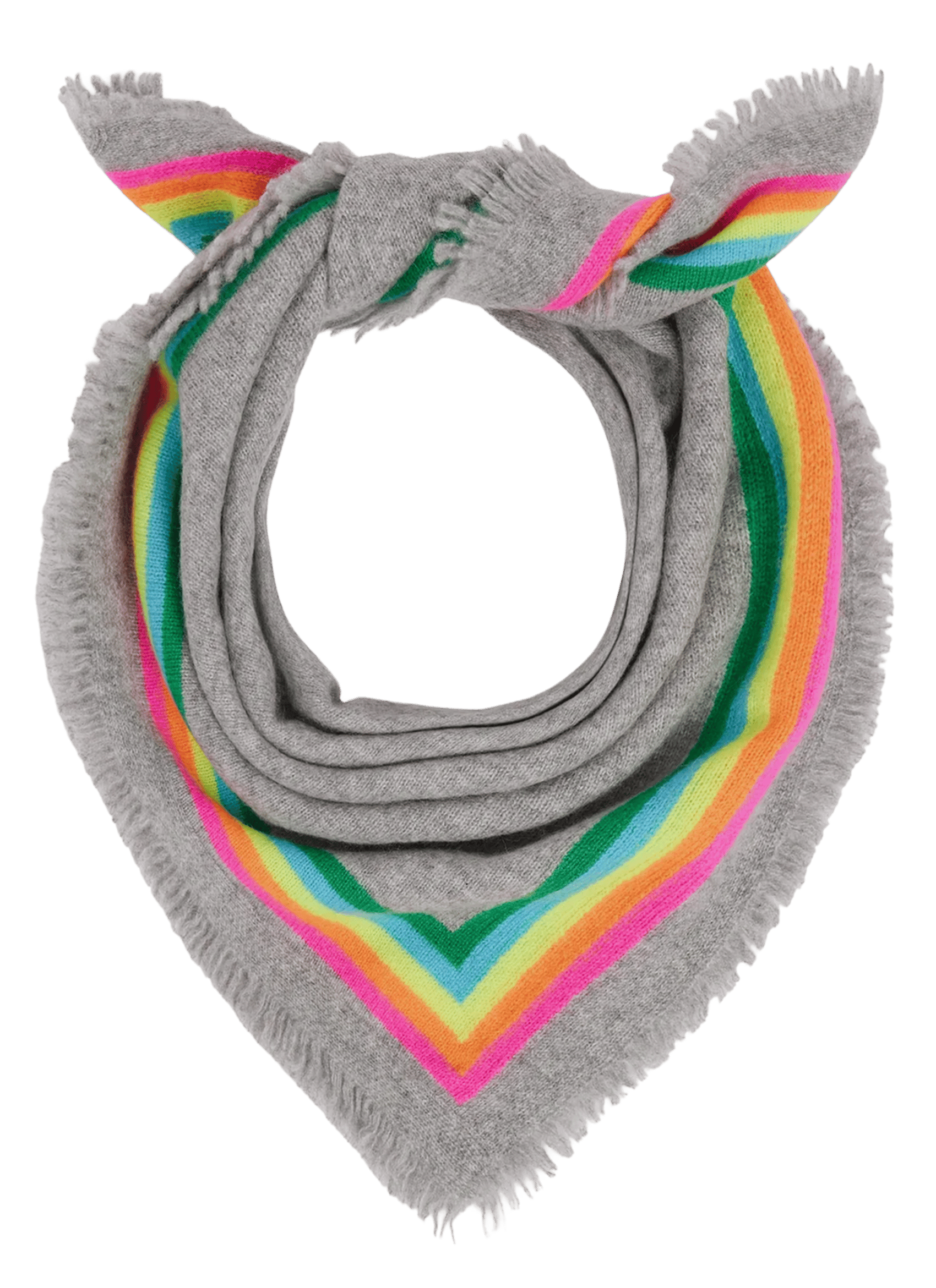 Foulard rayé en cachemire FROM FUTURE Gris