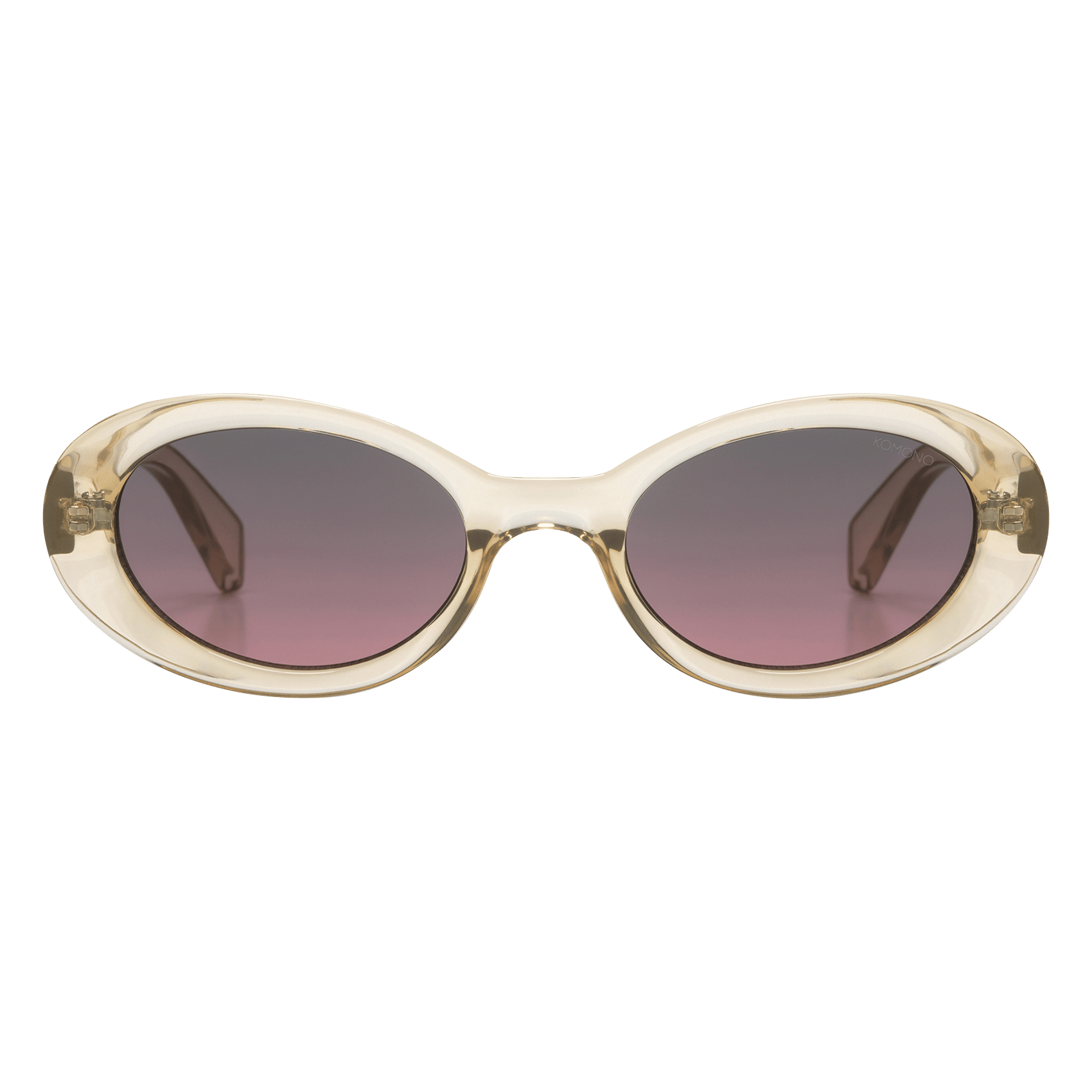 Ovale Sonnenbrille BeigeKOMONO