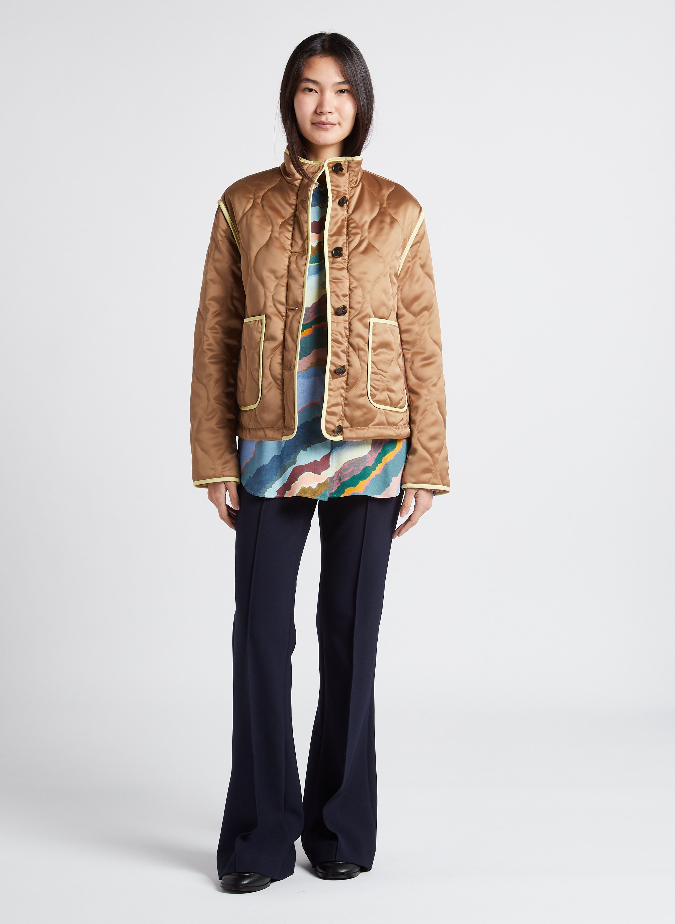 Printed straight shirt with classic collar PAUL SMITH Multicolored