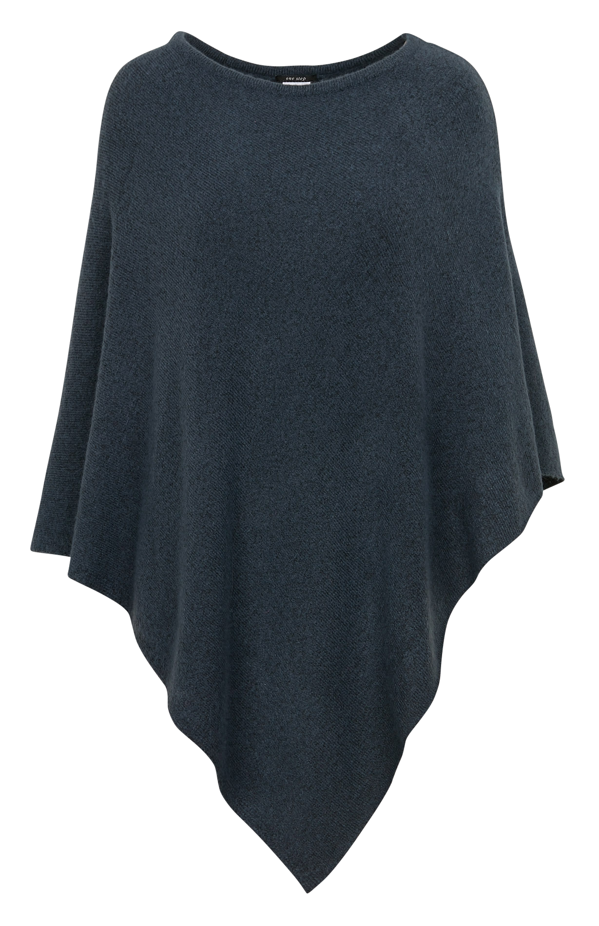 Poncho col rond asymétrique  ONE STEP Bleu