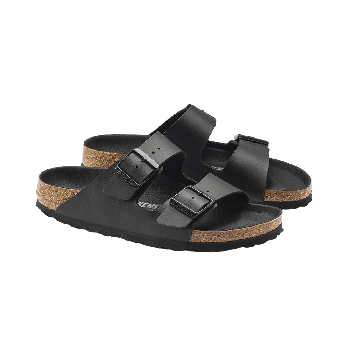 Faux leather sandals Black