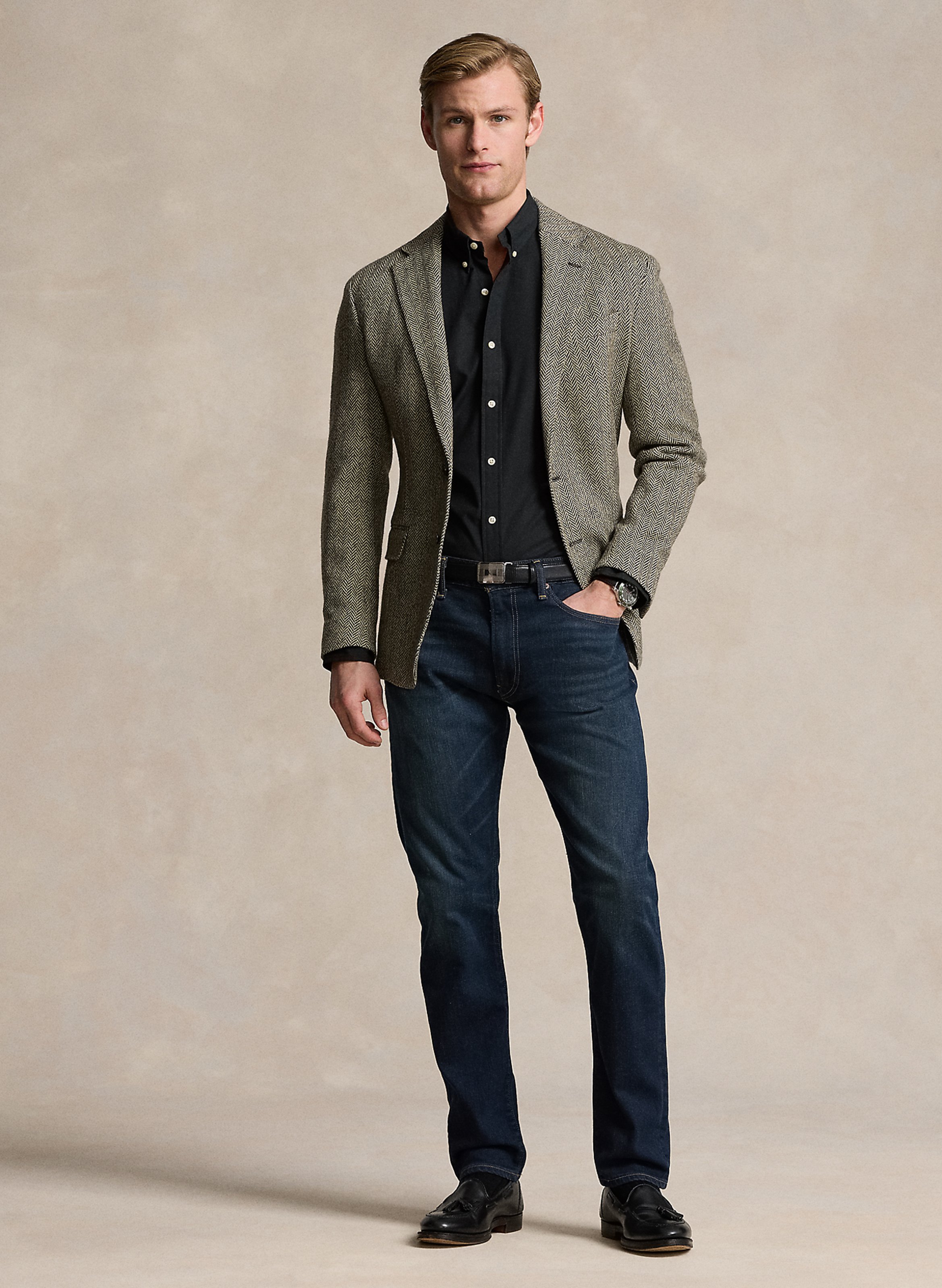 Chemise slim-fit en coton mélangé POLO RALPH LAUREN Noir