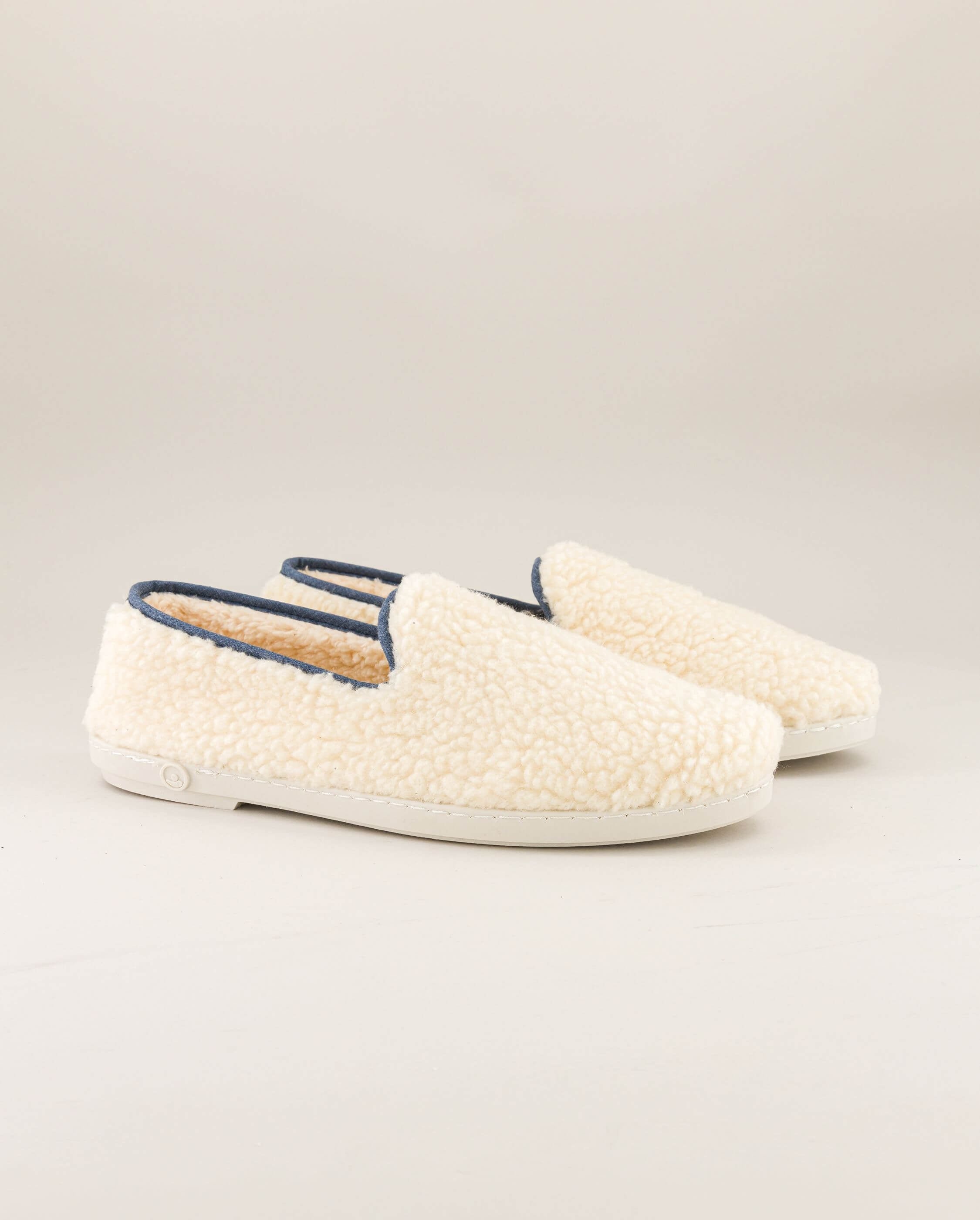 Men's wool bouclé slipper, white denim ANGARDE White