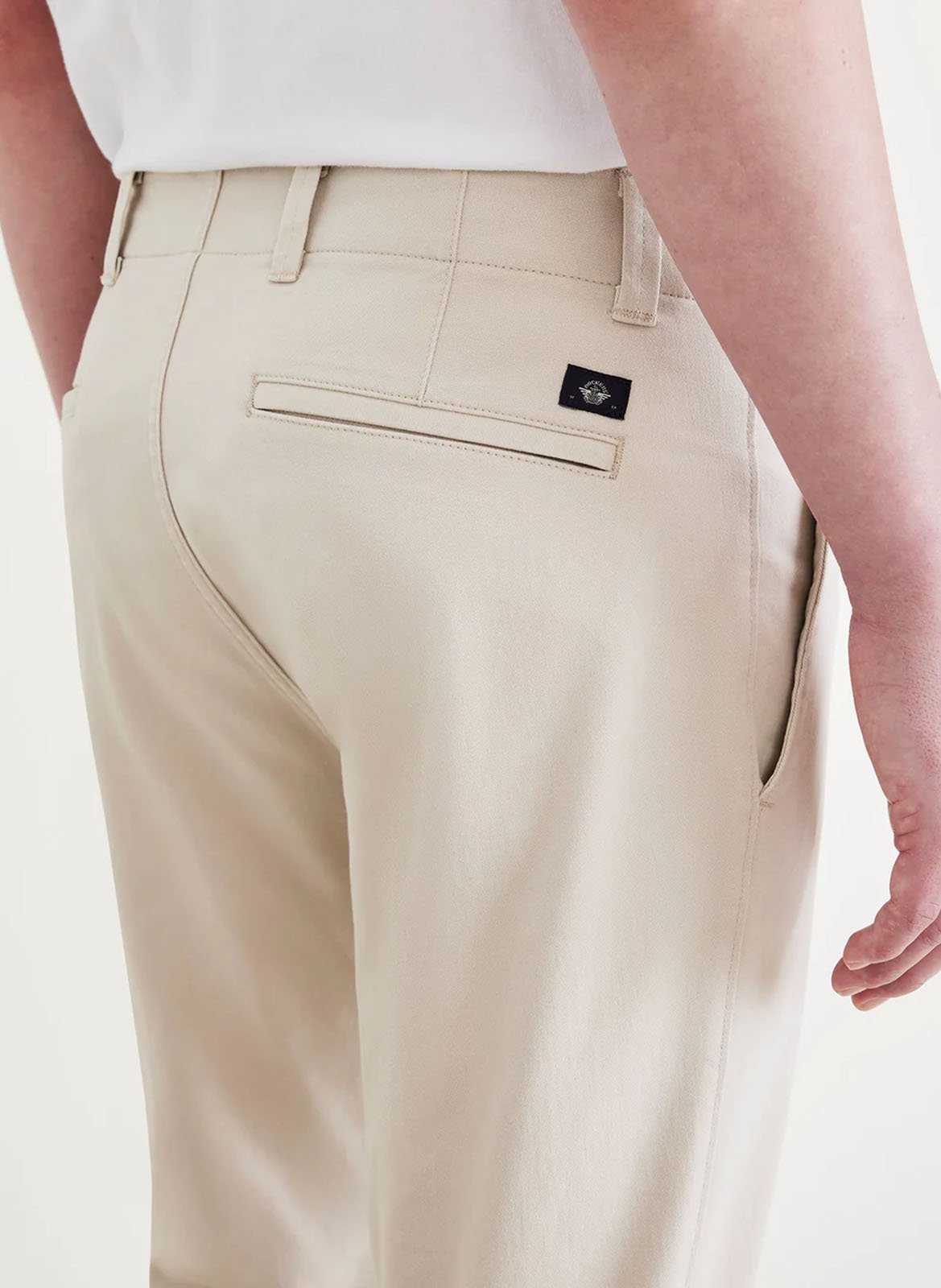 Pantalon slim en coton mélangé DOCKERS Beige