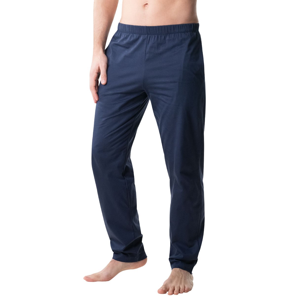 Long open mercerised pyjamas EMINENCE Blue