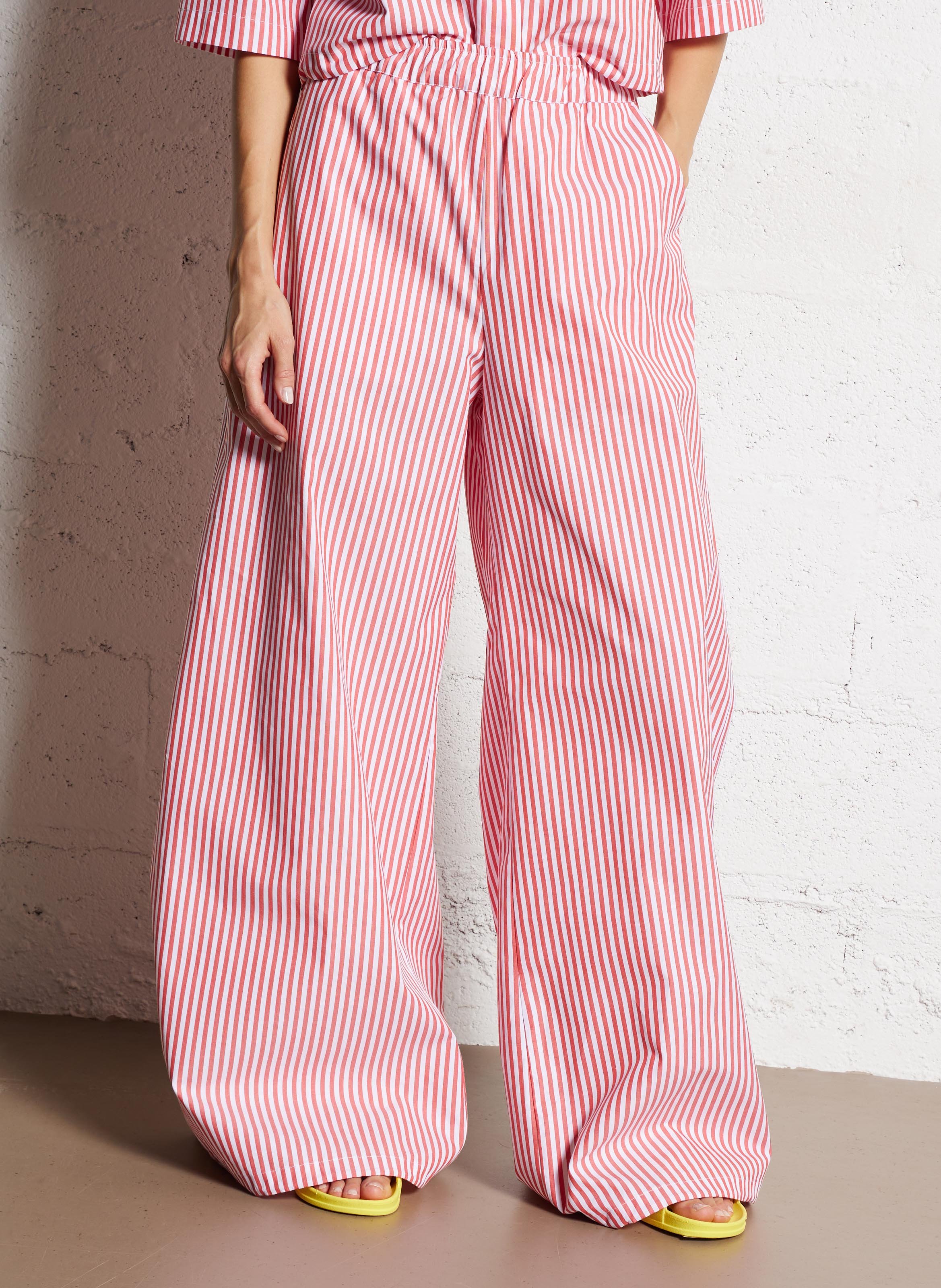 Wide cotton trousers  STELLA NOVA Red