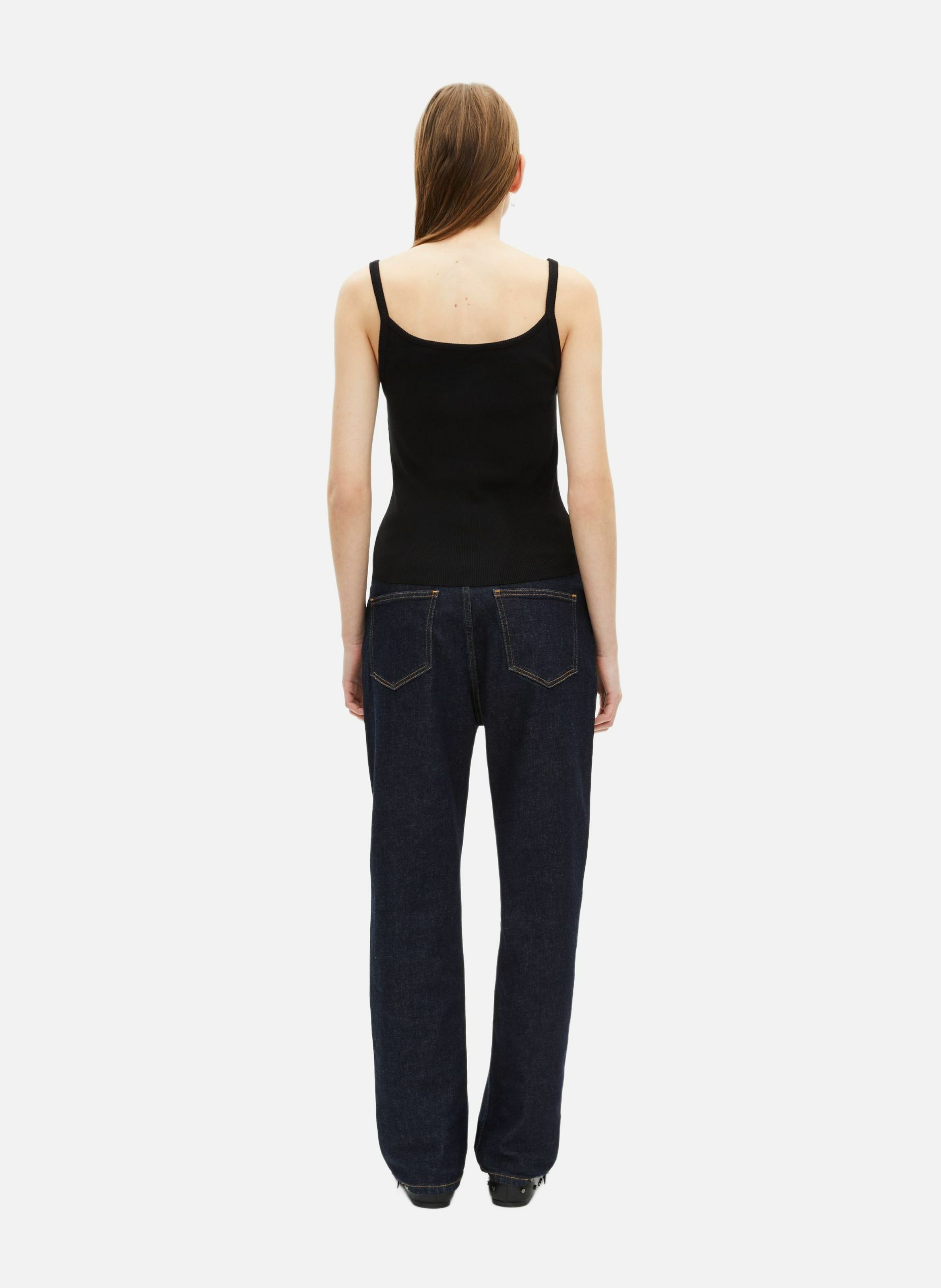 Ribbed Fitted Tank Top THE KOOPLES Black