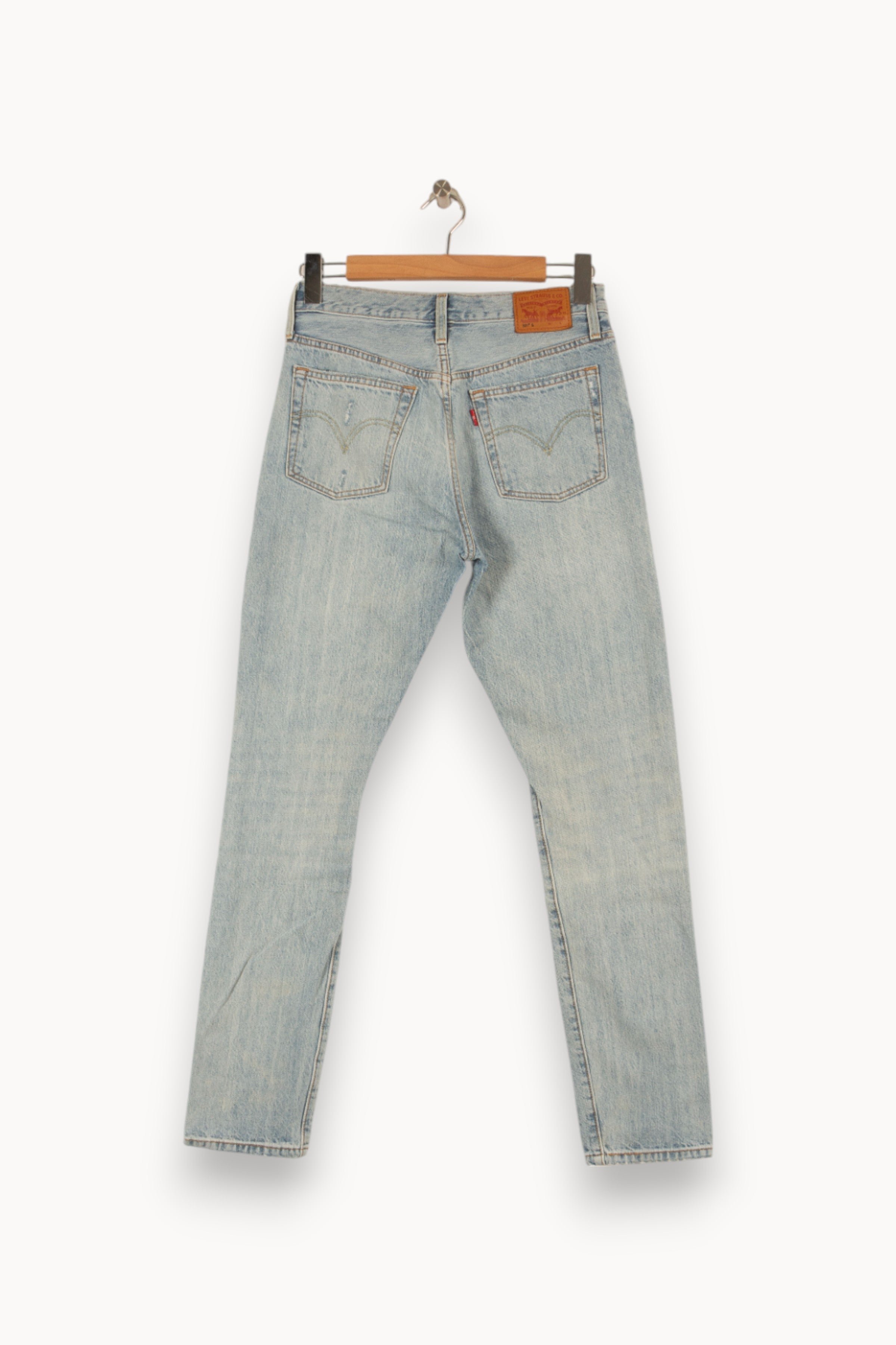 Cropped slim jeans with studs LEVI'S - Seconde main Blue
