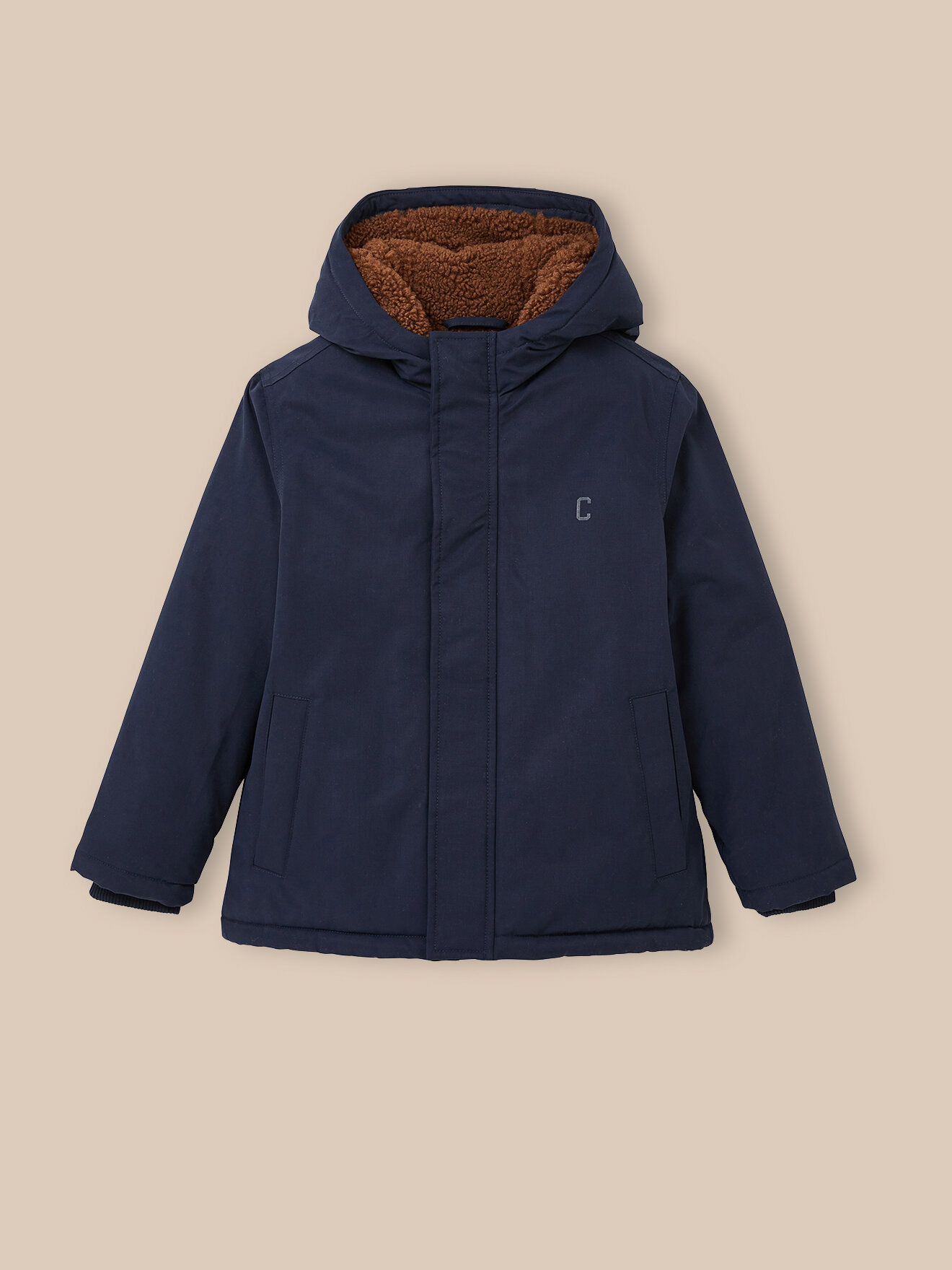 Sherpa-lined parka CYRILLUS Blue