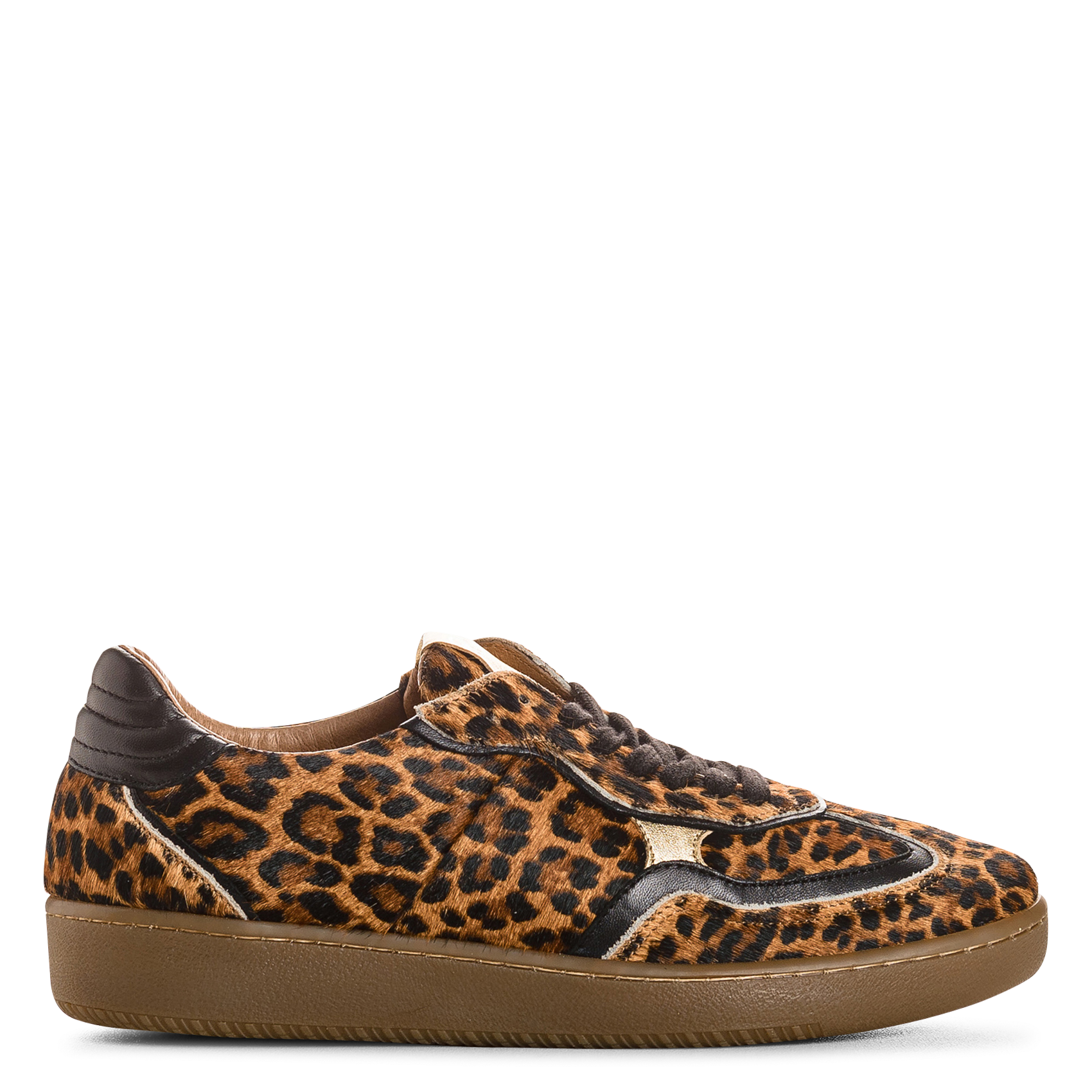 Lage sneakers van bedrukt pony leder REQINS Bruin