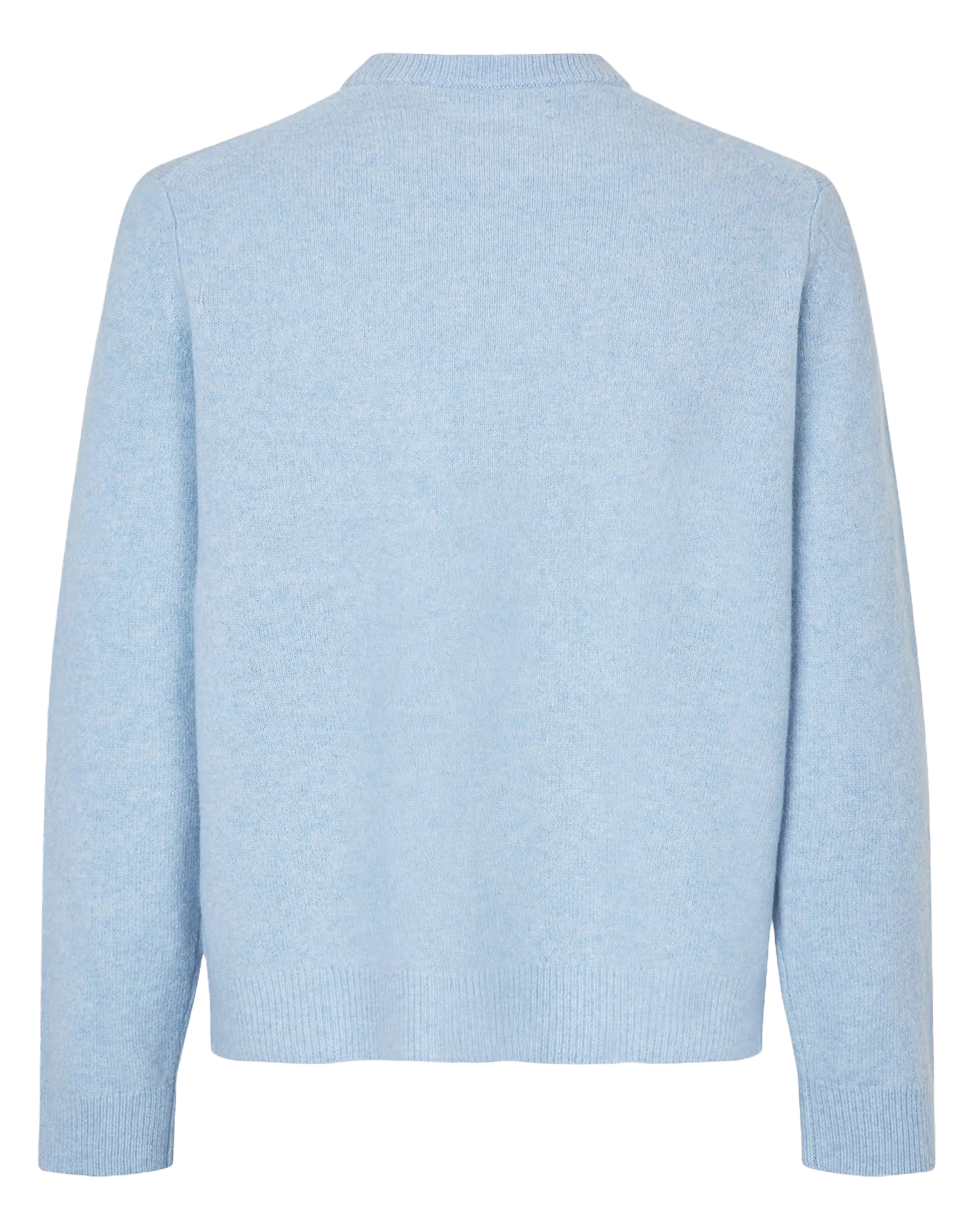 Pull col rond en laine mérinos SAMSOE SAMSOE Bleu