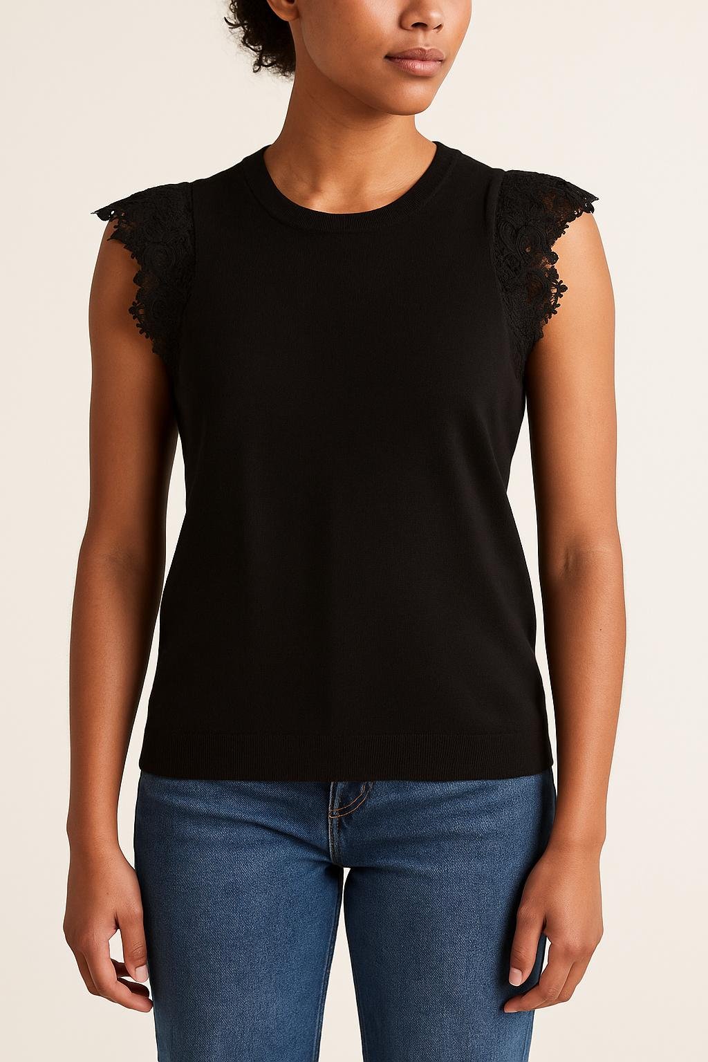 Top & tank top TARA JARMON - Seconde Main Black