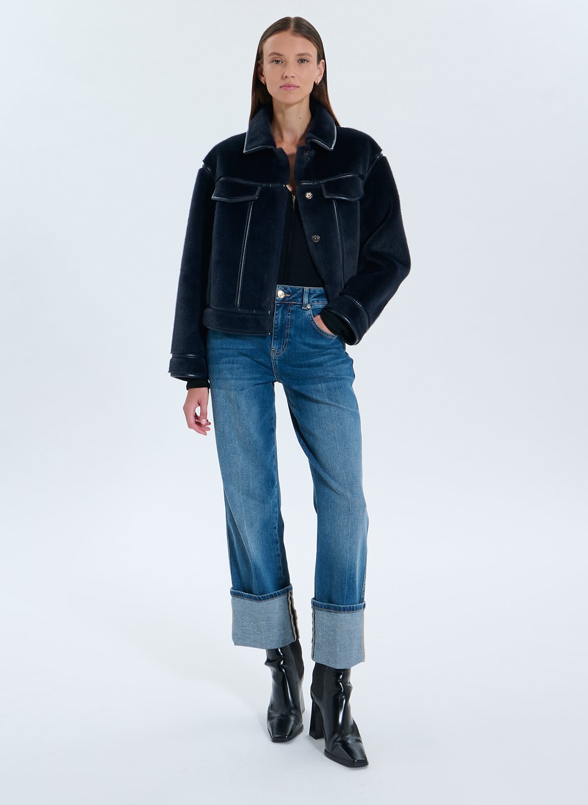 Short reversible oversized jacket ZAPA Blue