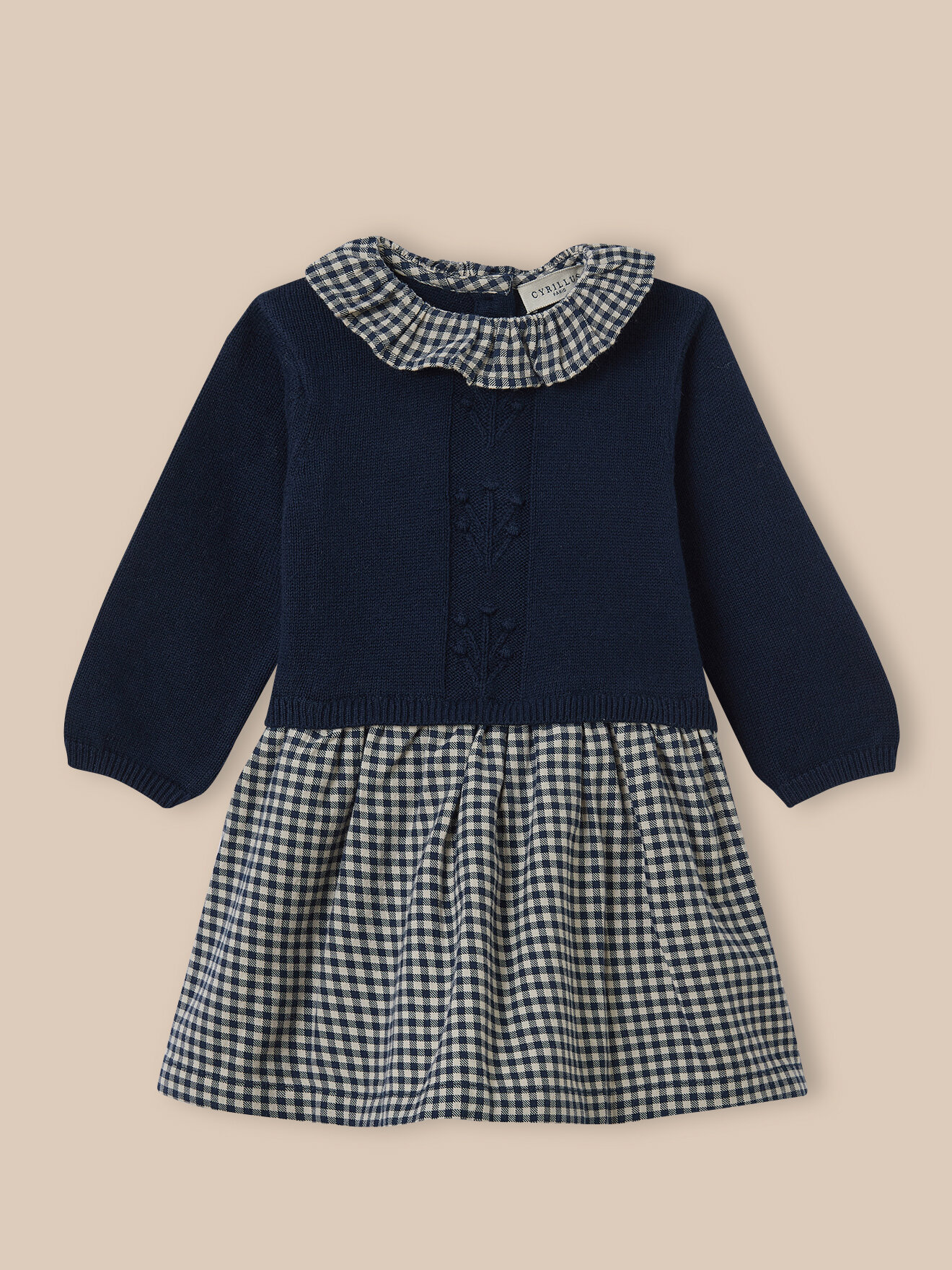 Dual material dress CYRILLUS Blue