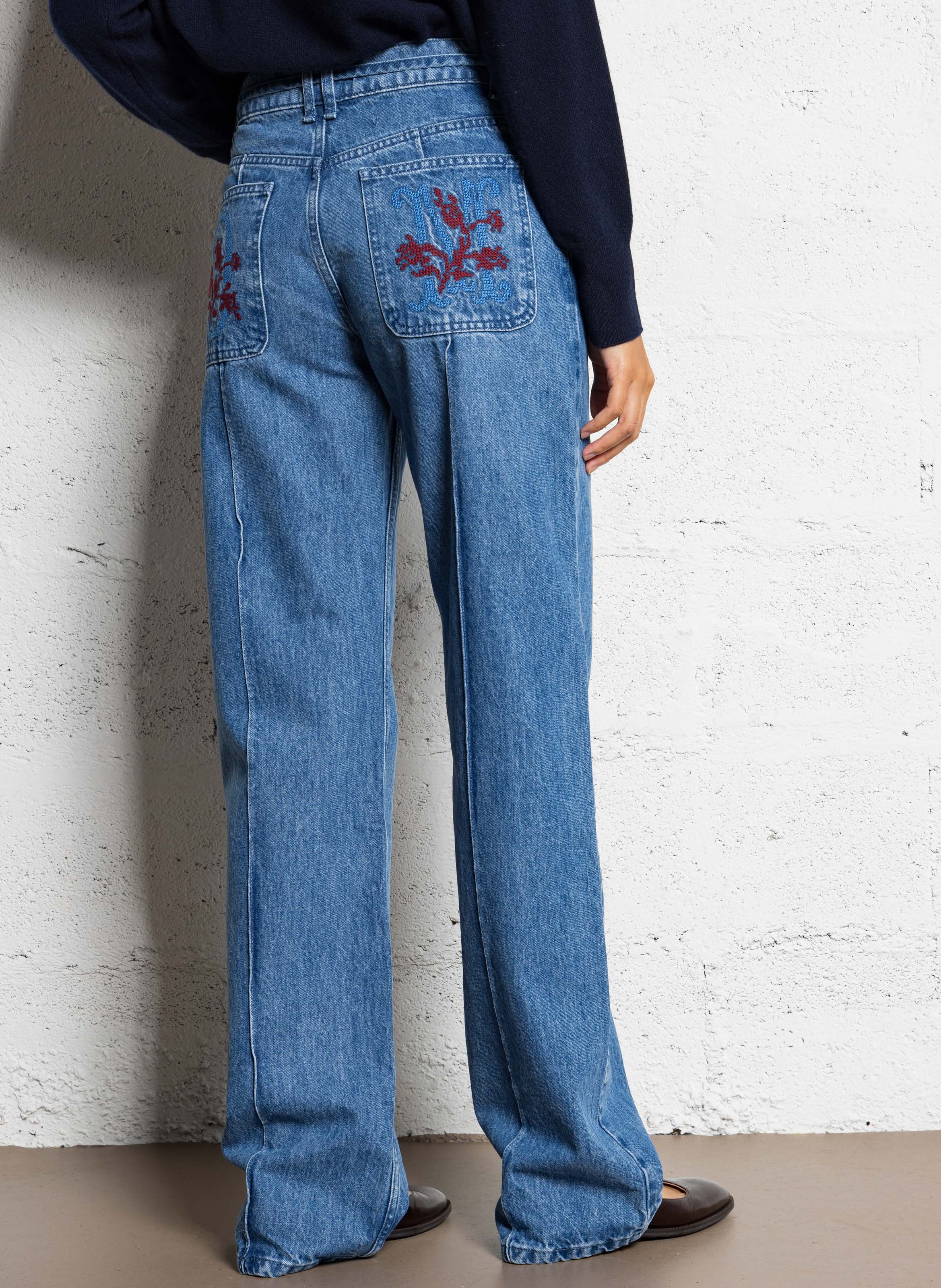 Jean droit en coton  DAMSON MADDER Bleu