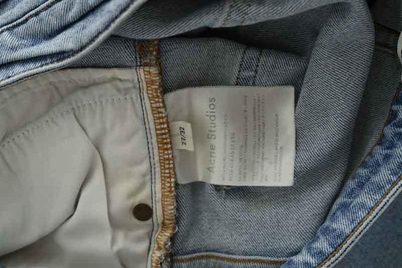 Cotton straight jeans ACNE STUDIOS - Seconde Main Blue