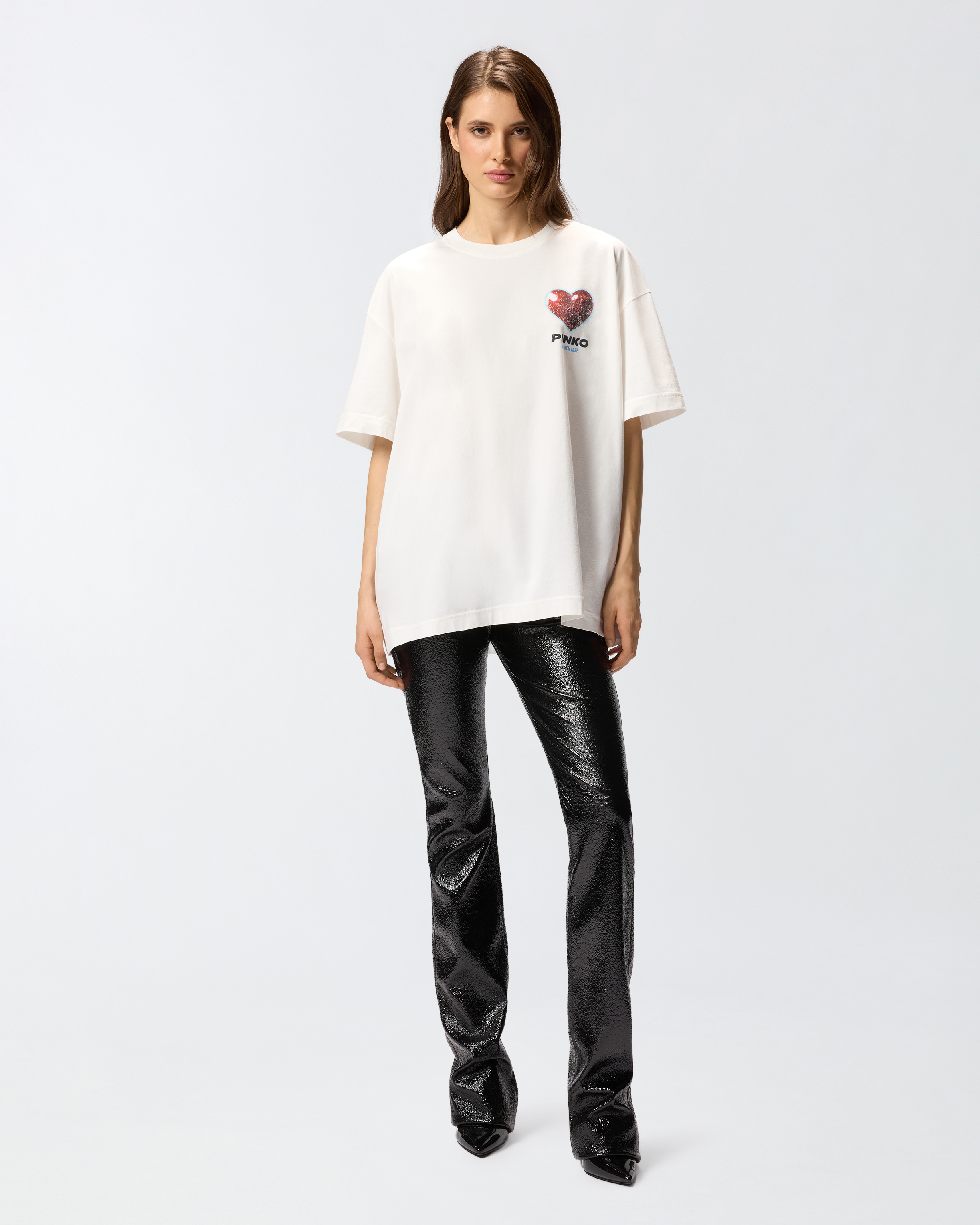 T-shirt with print PINKO White