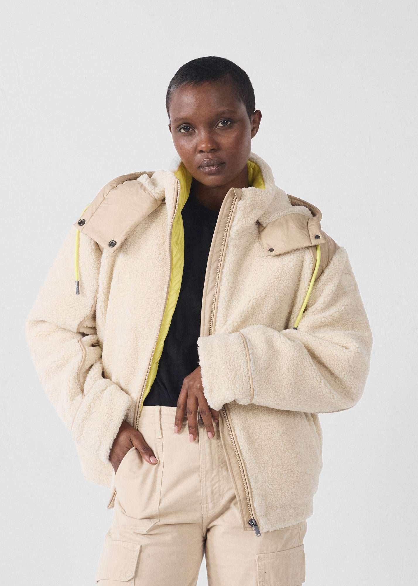 Sherpa Ivana Puffer Jacket JOTT White