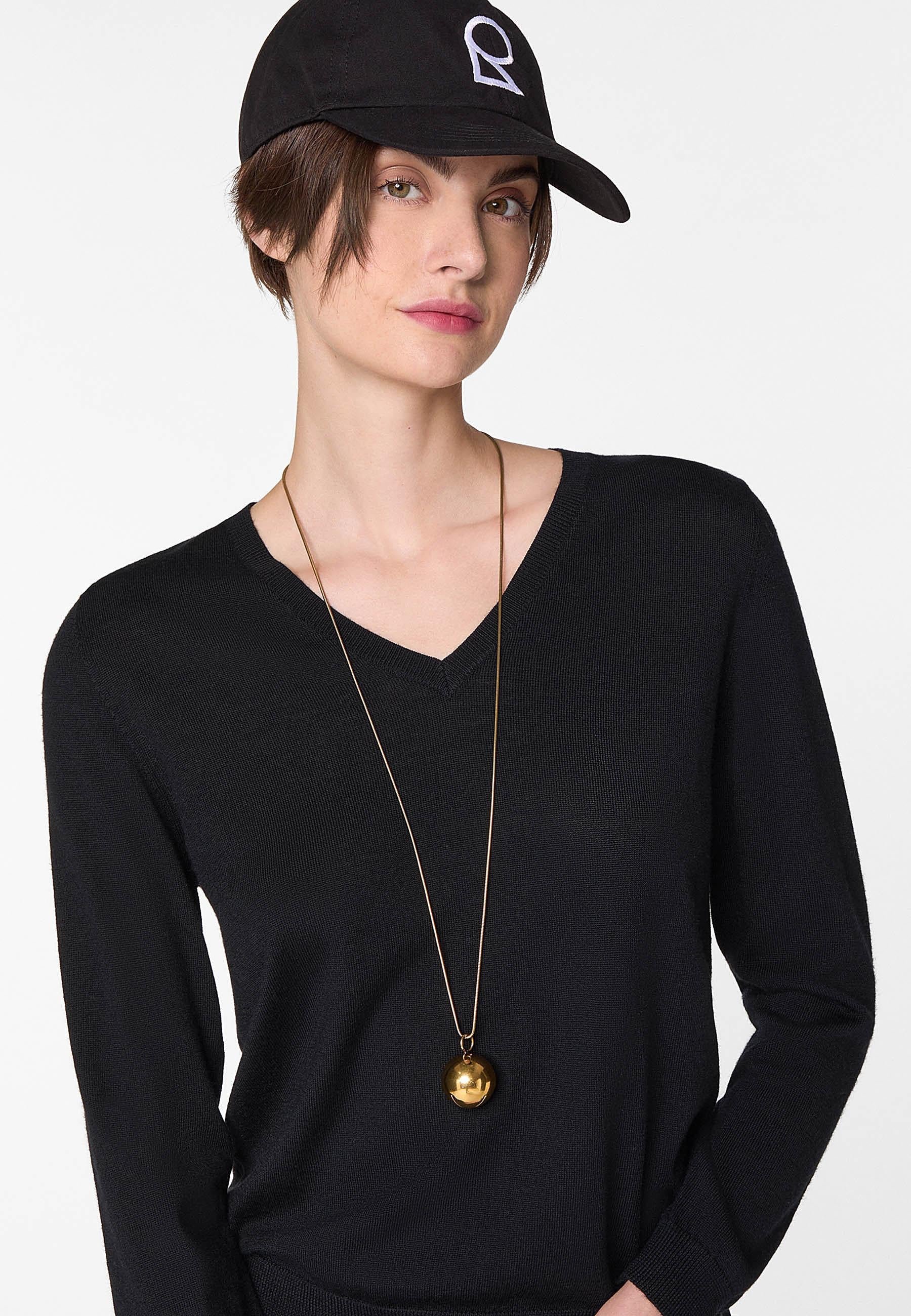 Bunelle wool V-neck sweater RODIER Black