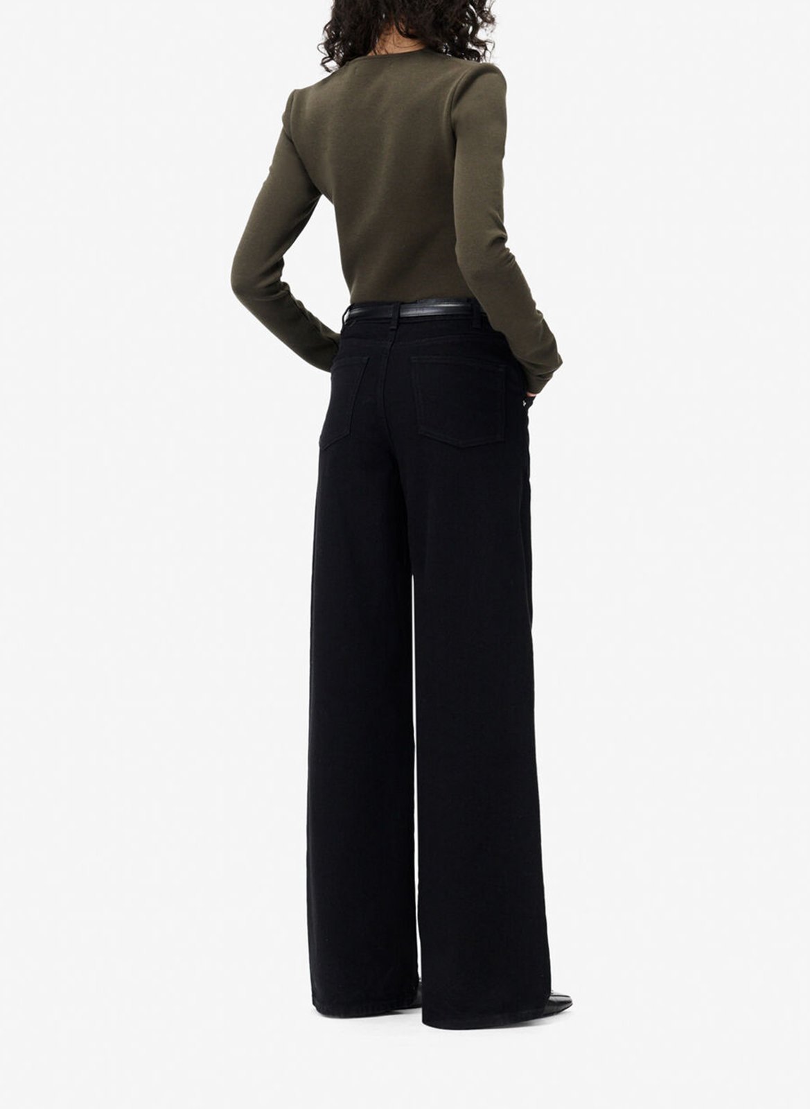 Top ajusté col asymétrique IRO Kaki