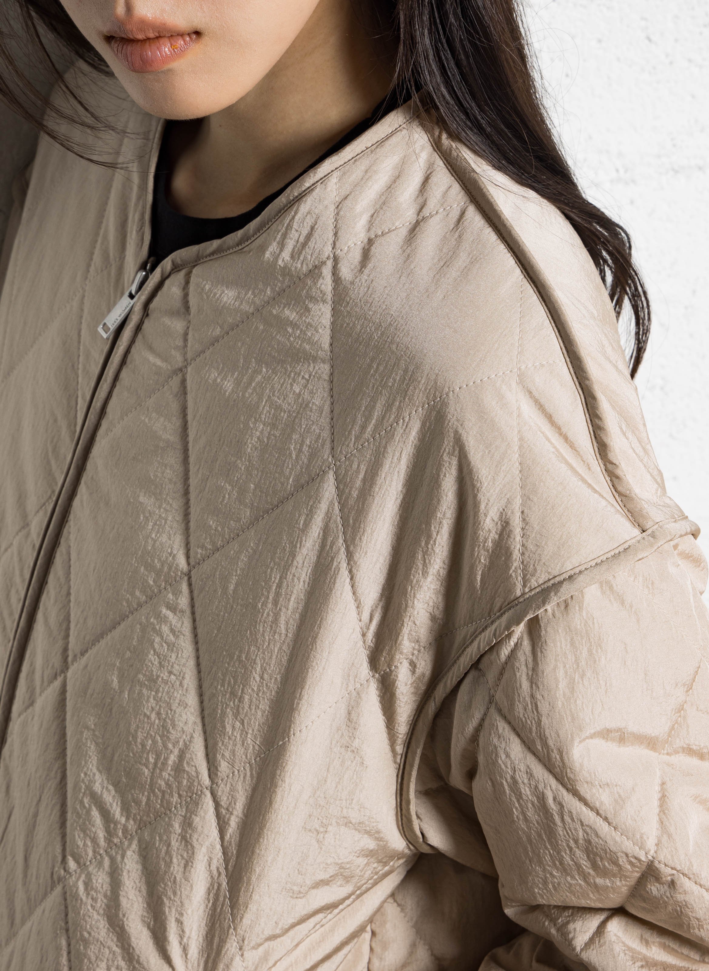 Oversized quilted V-neck under-jacket IKKS Golden