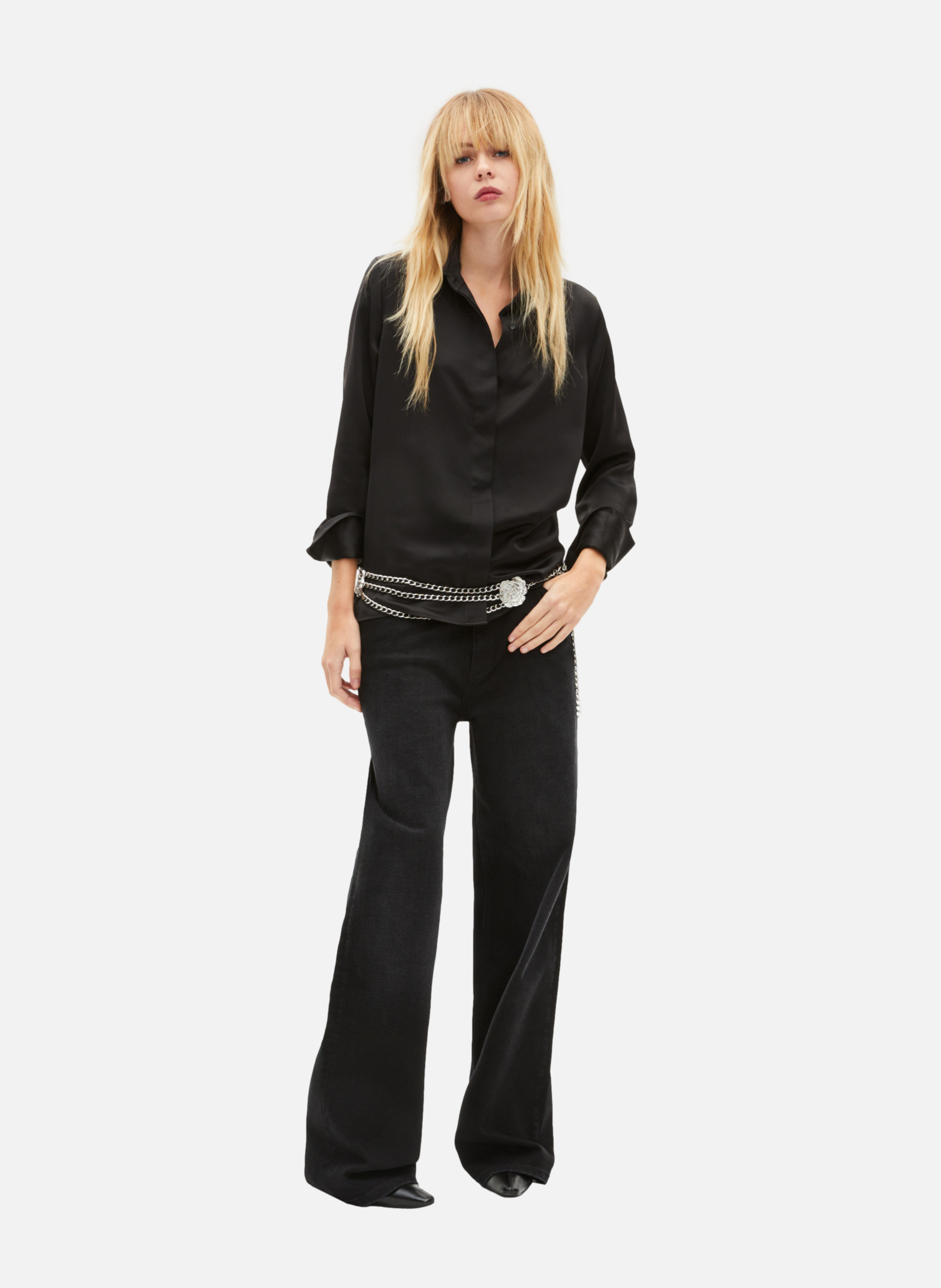 Satin shirt THE KOOPLES Black