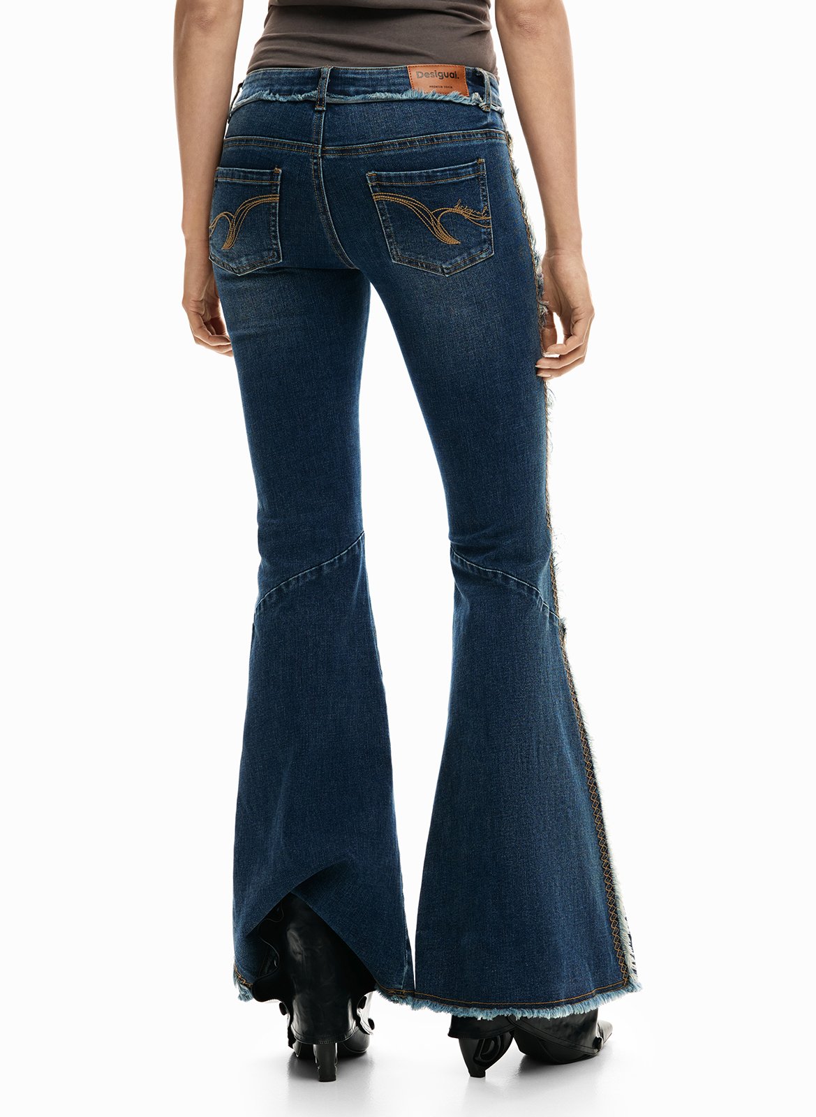 Flared Jeans aus Baumwoll-Mix DESIGUAL Blau