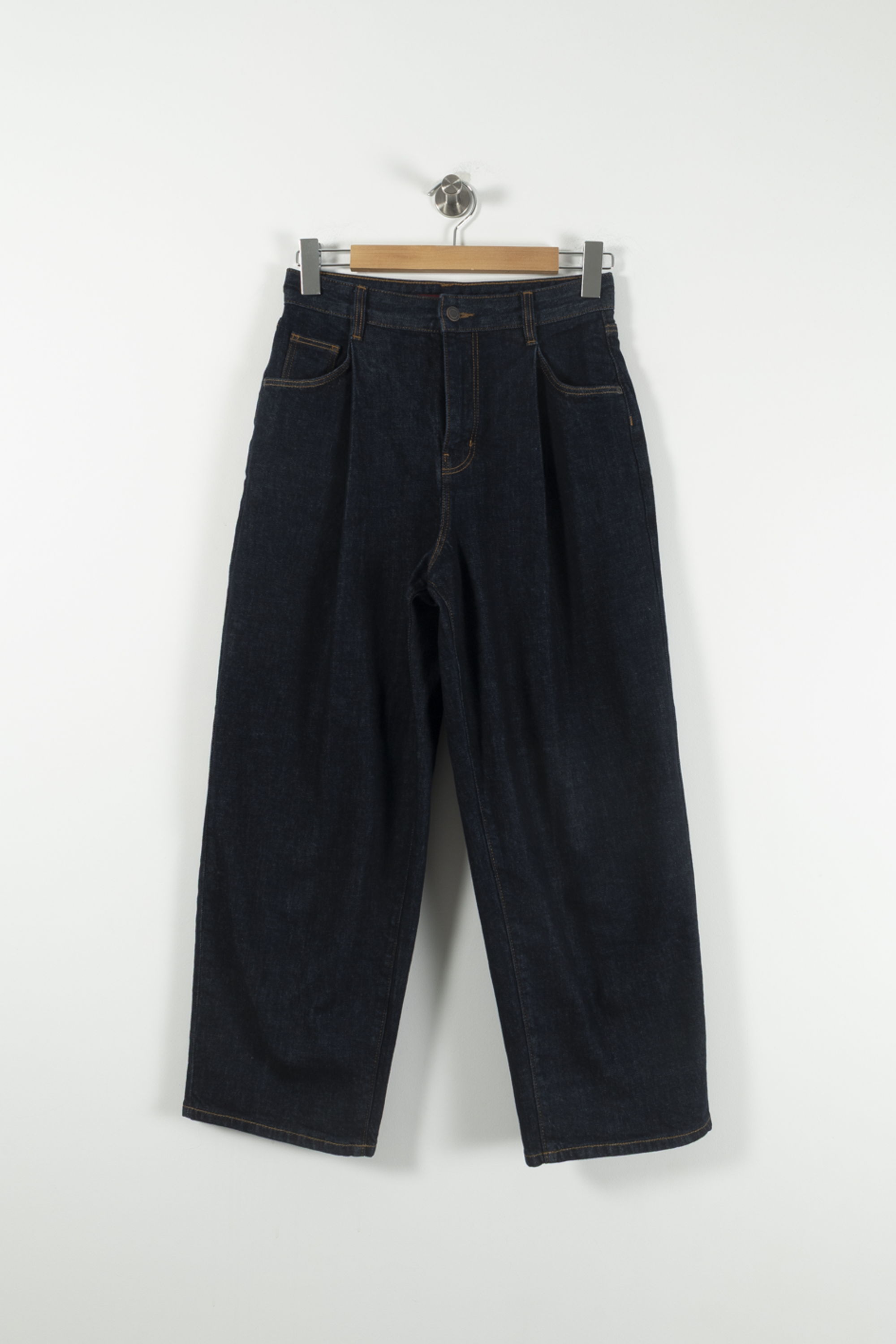 Cropped slim jeans with studs COMPTOIR DES COTONNIERS - Seconde main Blue