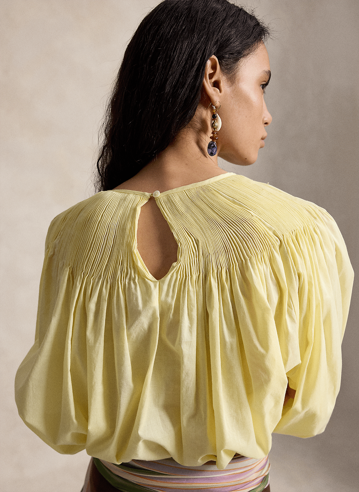 Blouse oversize col rond en coton POLO RALPH LAUREN Amarillo