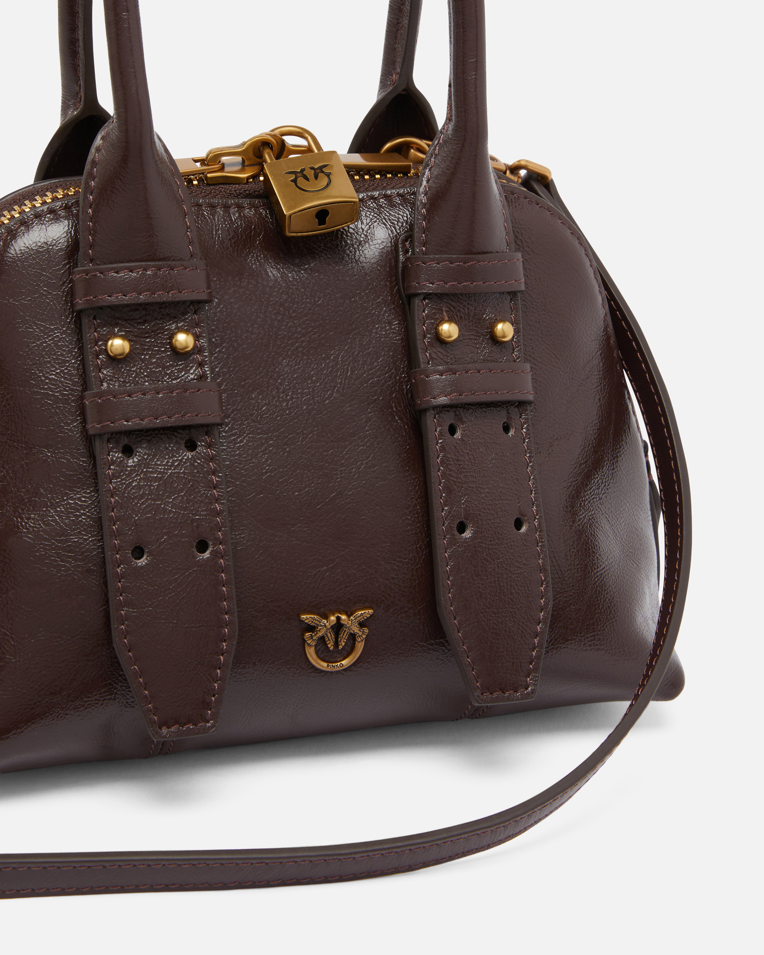 Small patent leather escape bag handbag PINKO Red