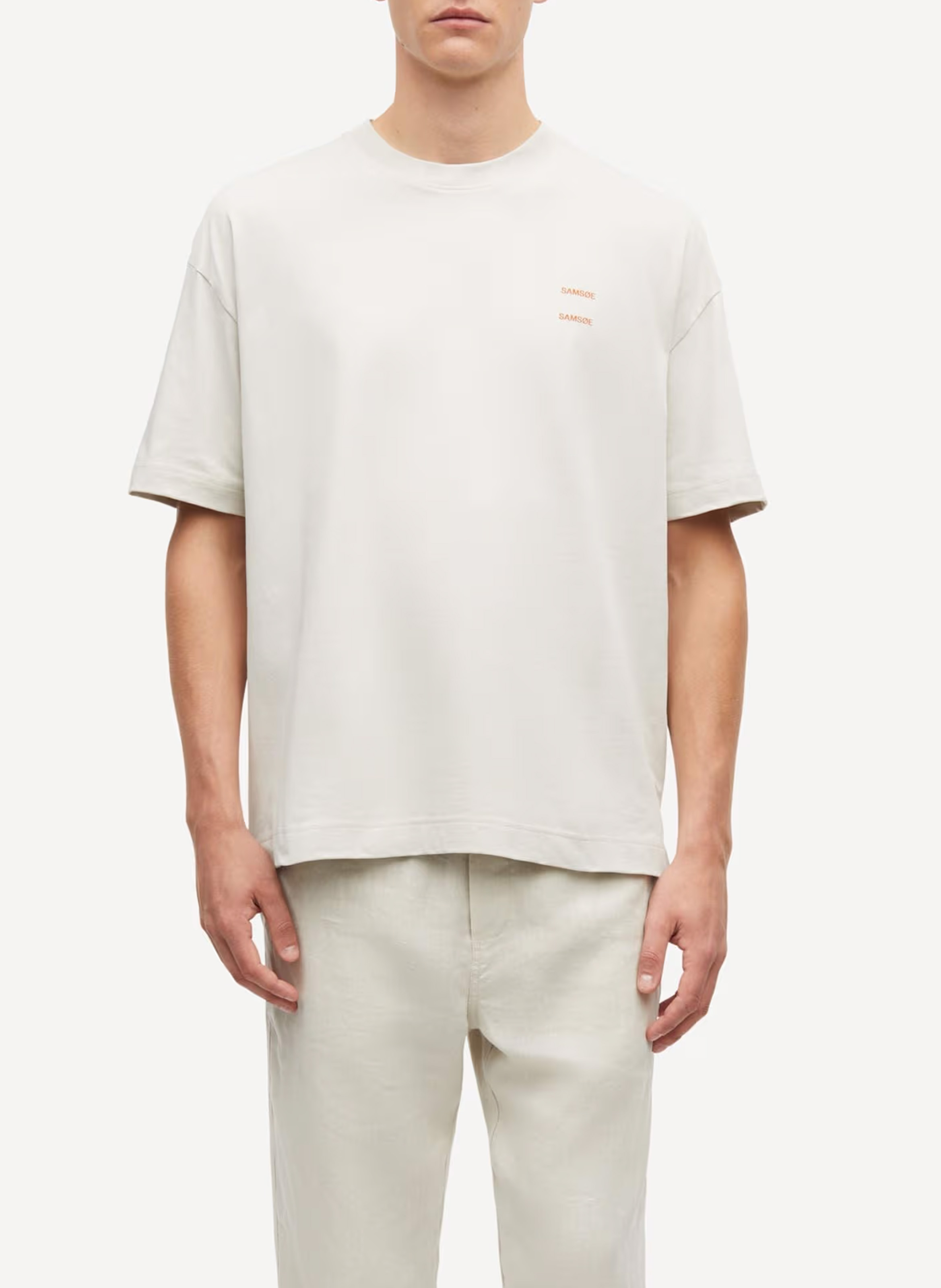 Tee-shirt col rond regular-fit sérigraphié en coton bio SAMSOE SAMSOE