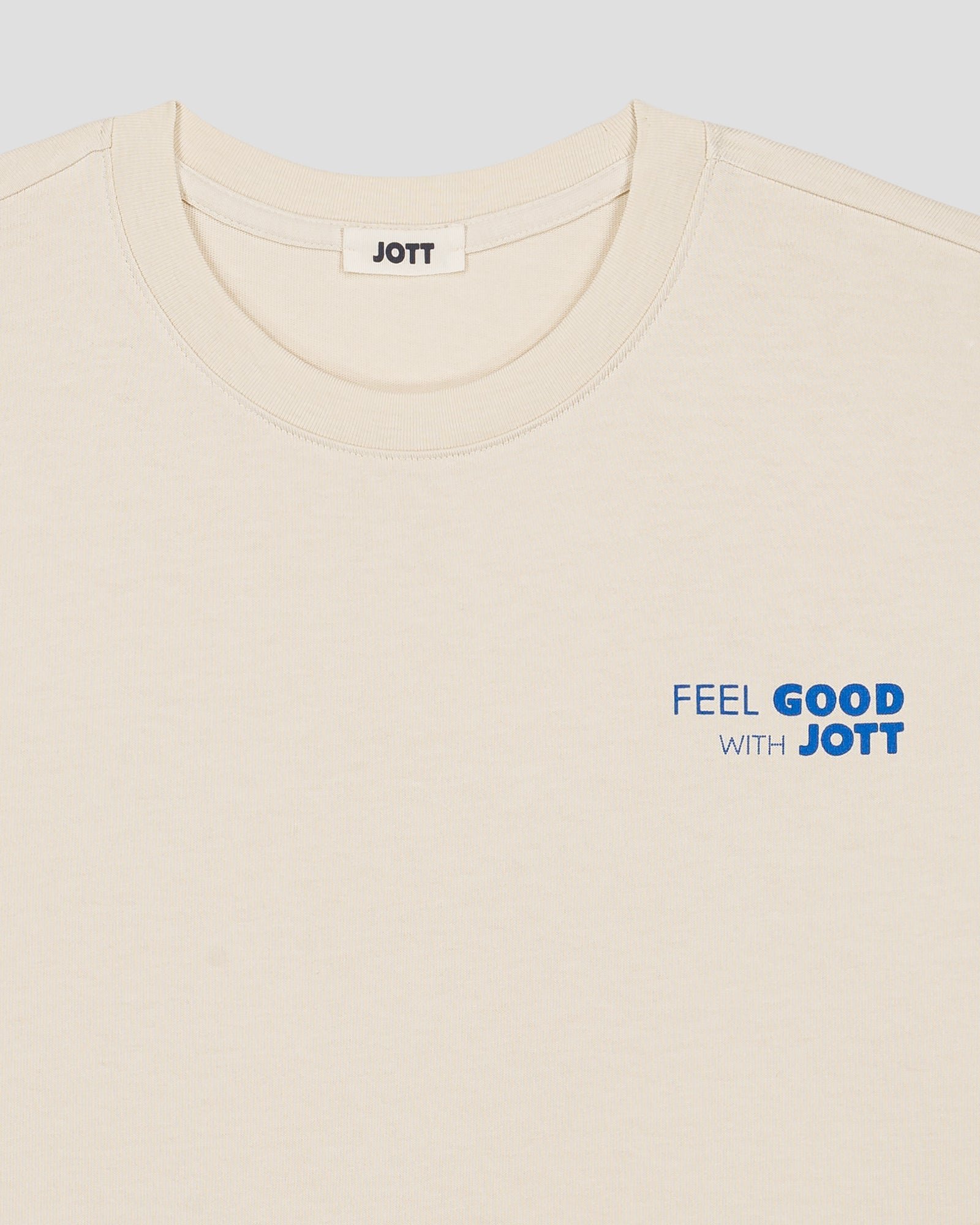 Round neck unisex printed kood t-shirt JOTT White